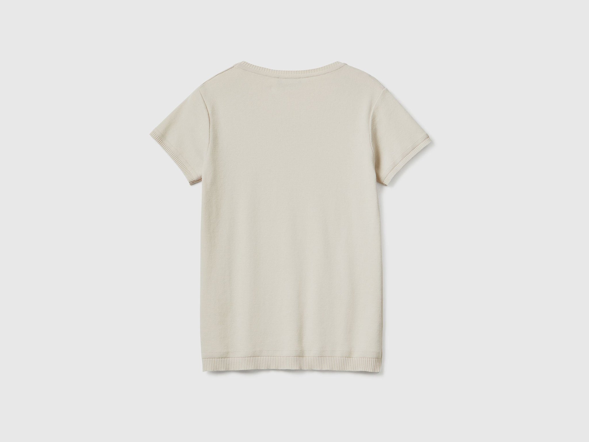 Short sleeve sweater in 100% cotton