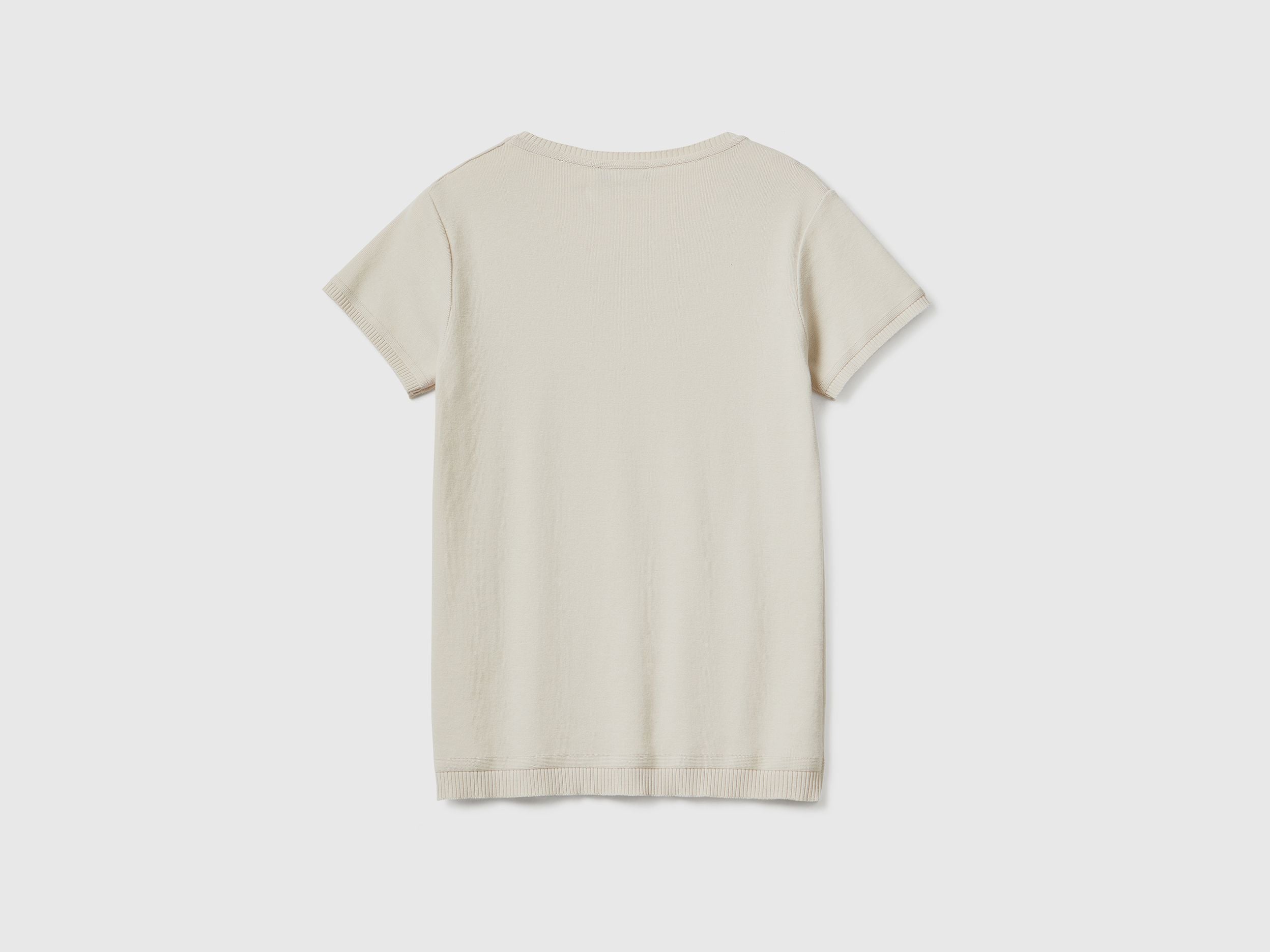 Short sleeve sweater in 100% cotton