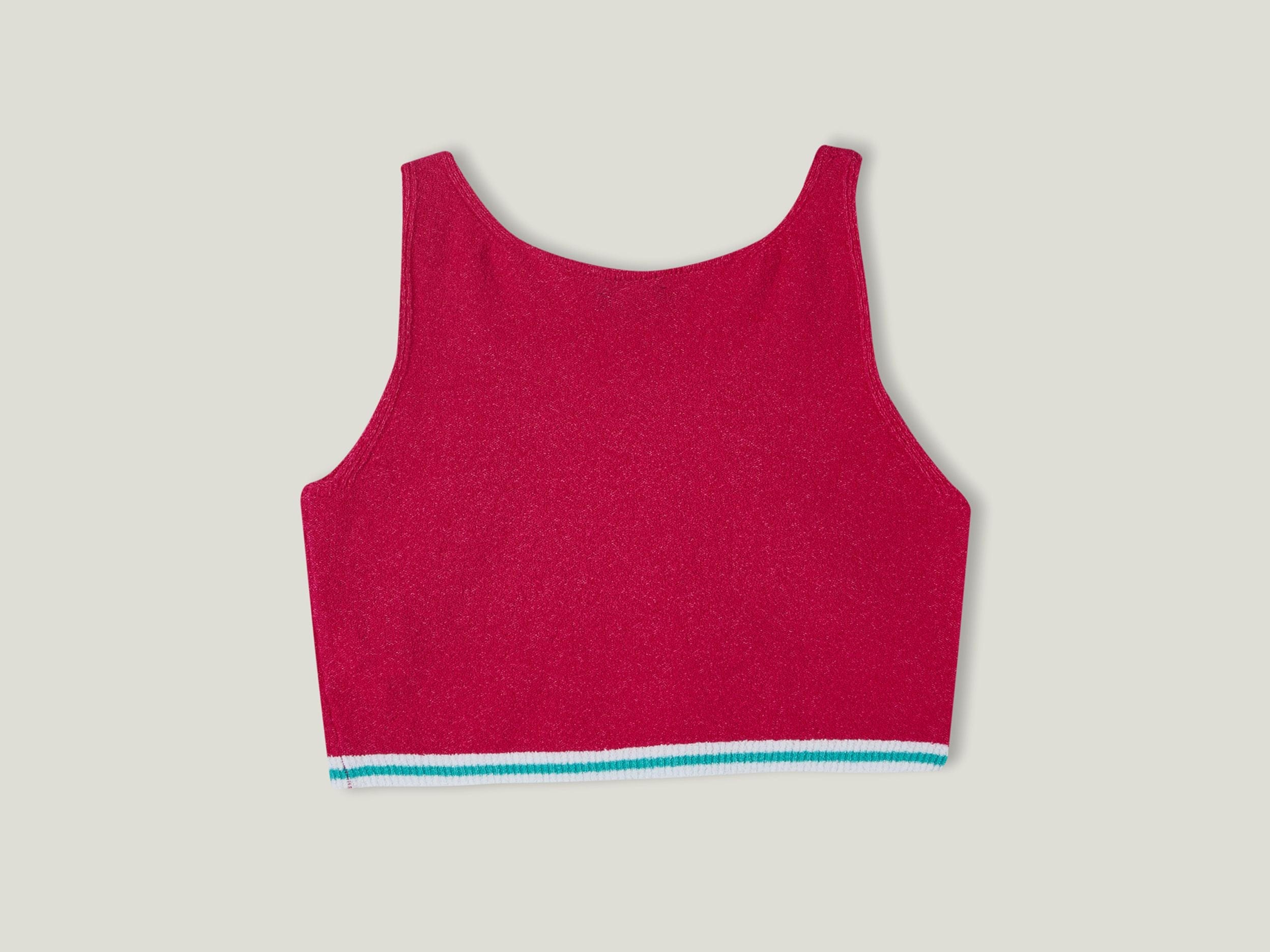 Short top in boucle yarn