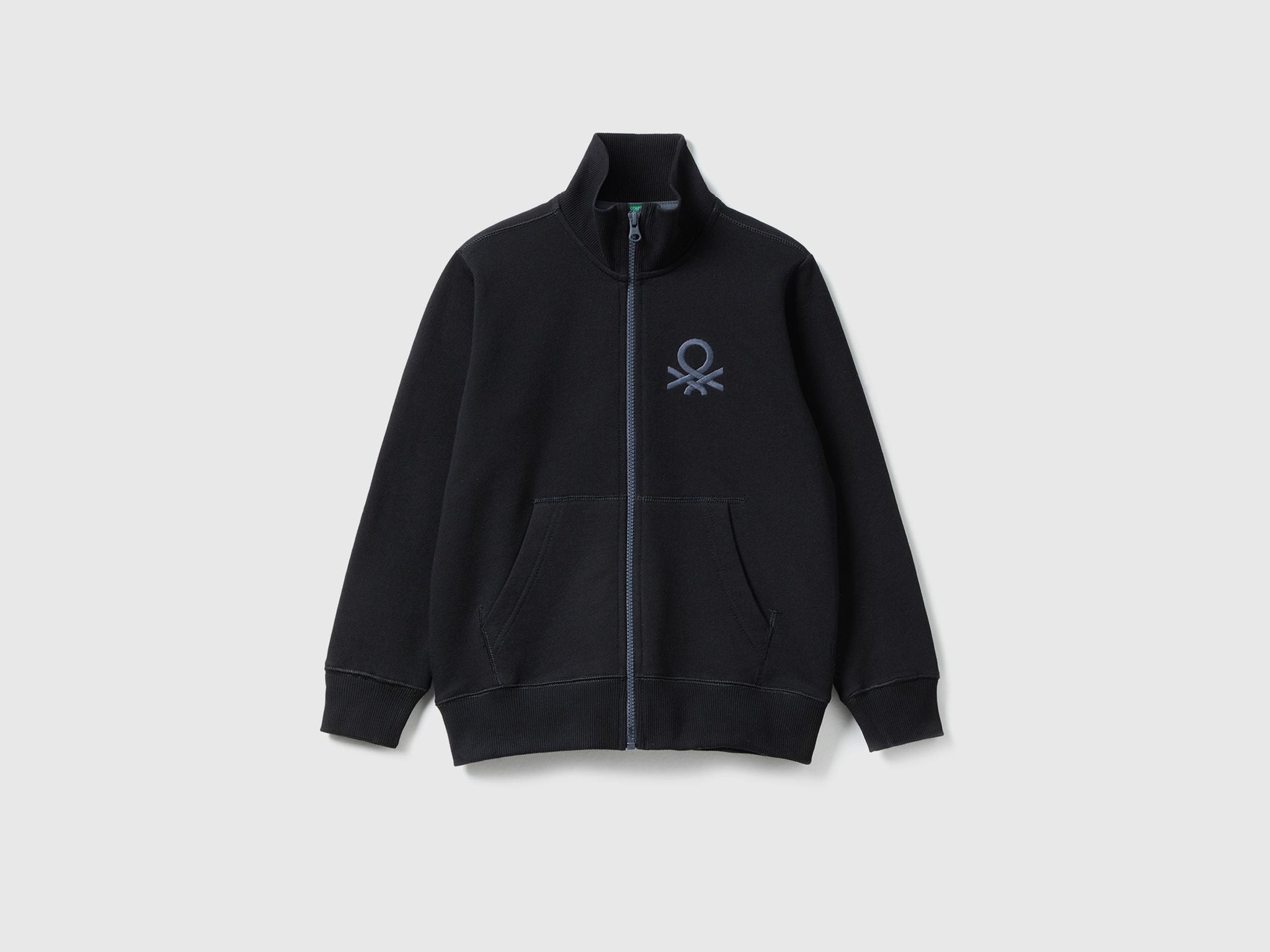 Pure cotton sweatshirt with zip