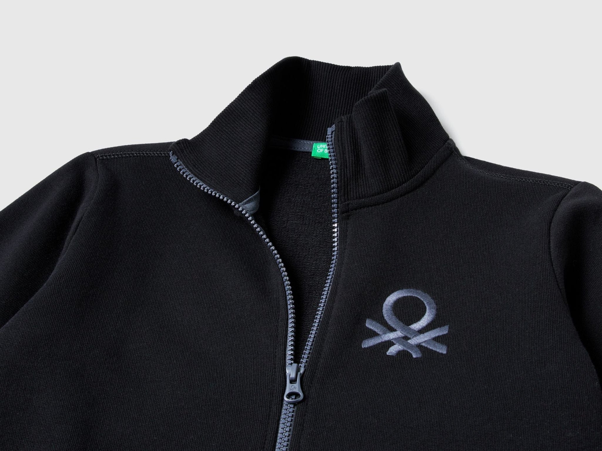 Pure cotton sweatshirt with zip