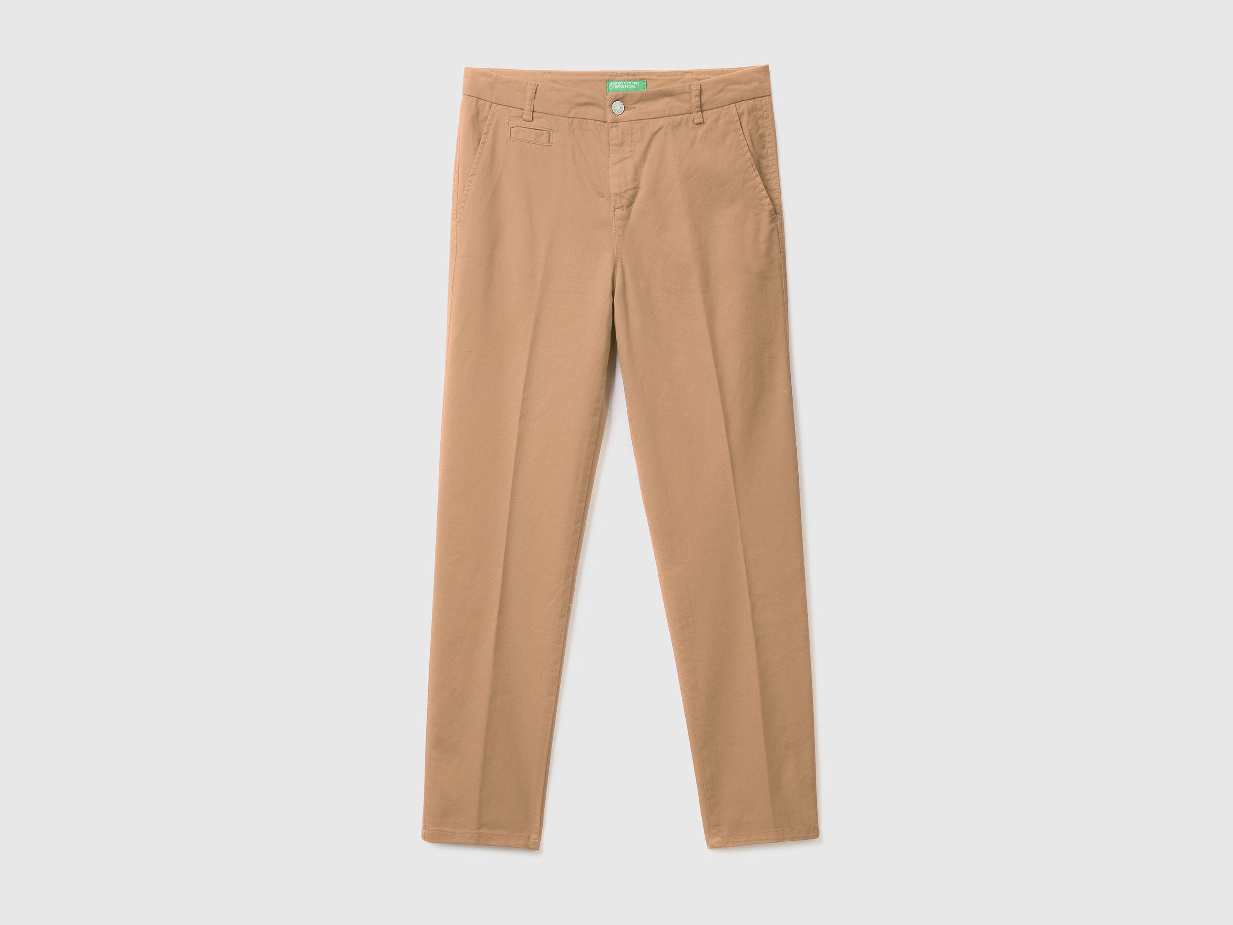Slim fit cotton chinos