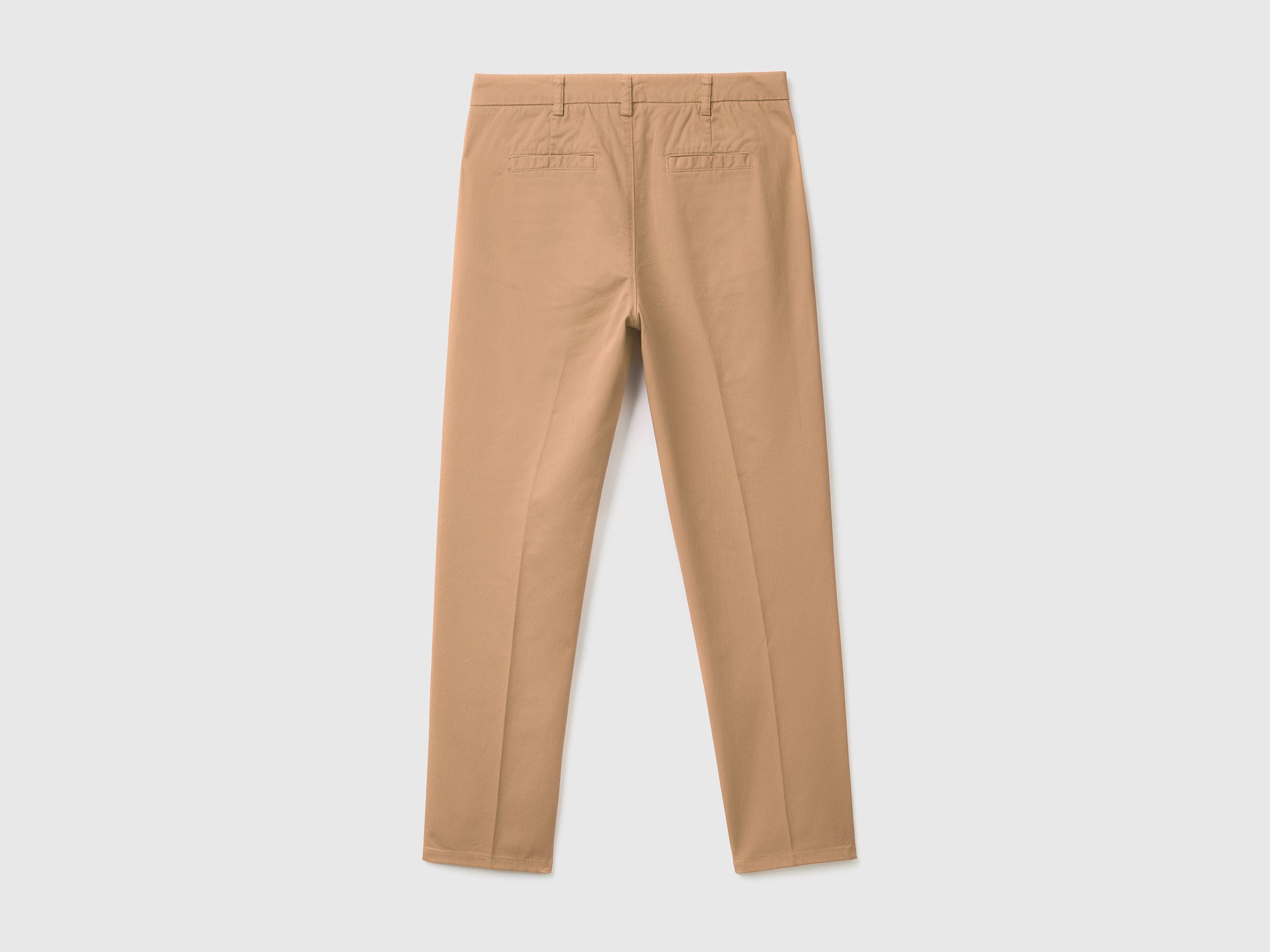Slim fit cotton chinos
