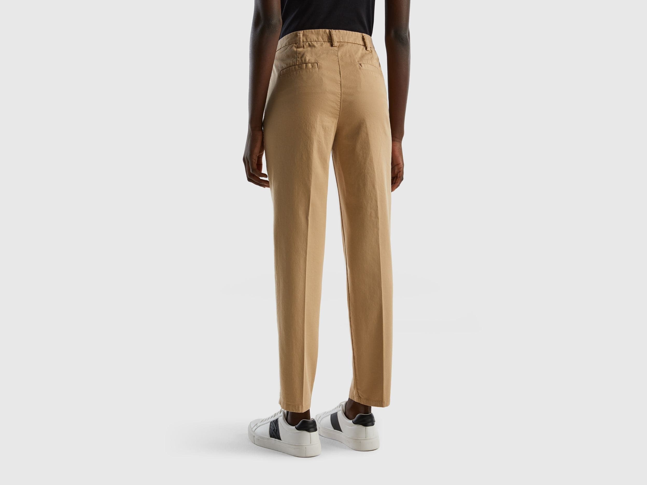 Slim fit cotton chinos