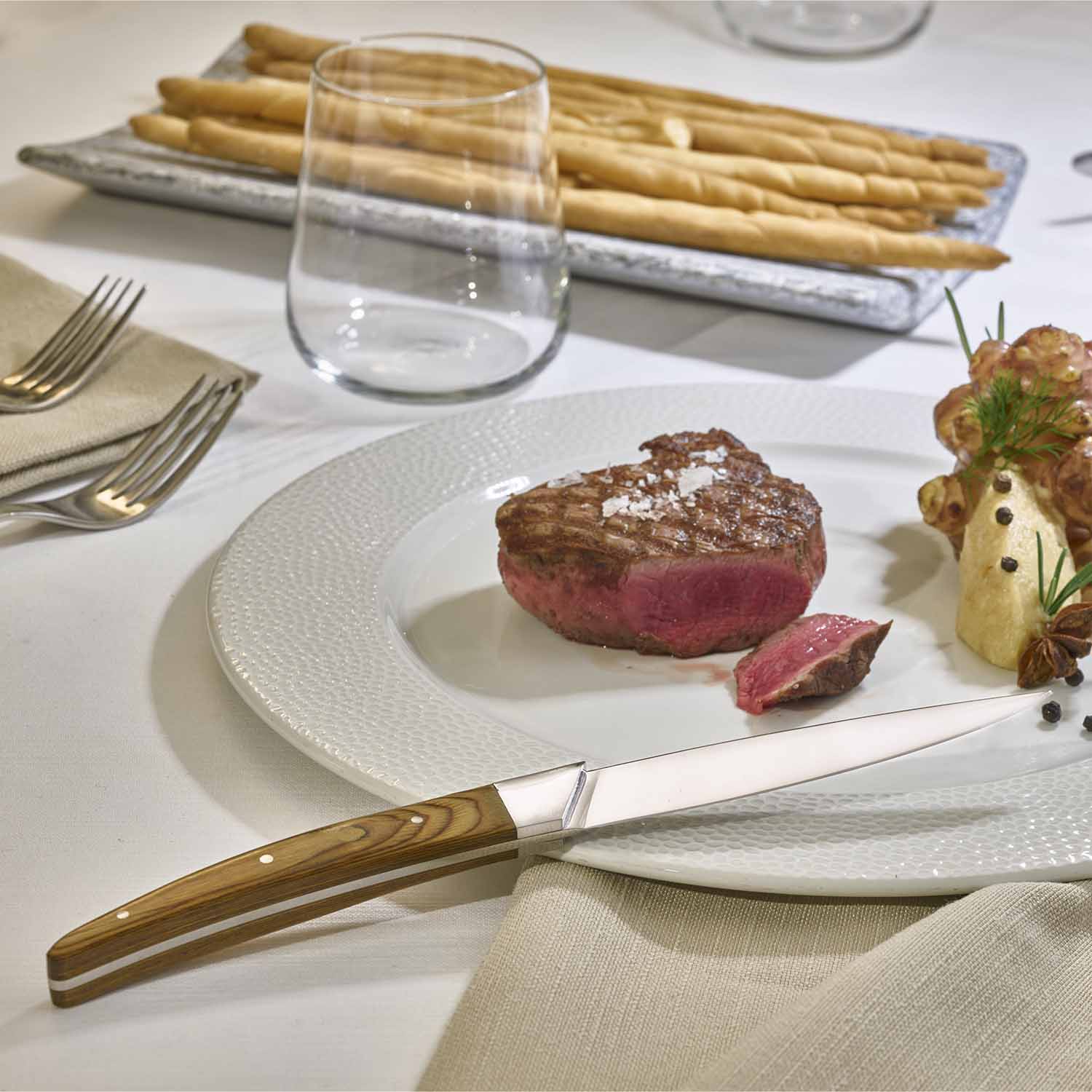 Legnoart Portehouse Set 4 Steak Knife Stainless Steel Light Handle Sk-7B