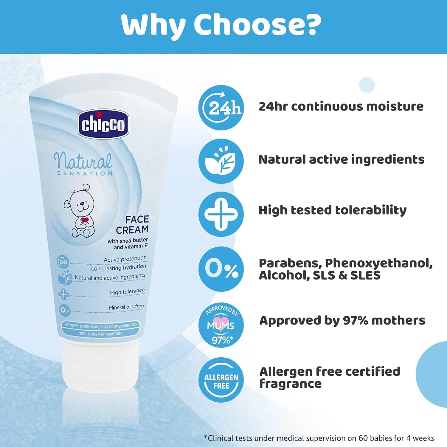 Chicco Natural Sensation Face Cream 0M+, 50 ml