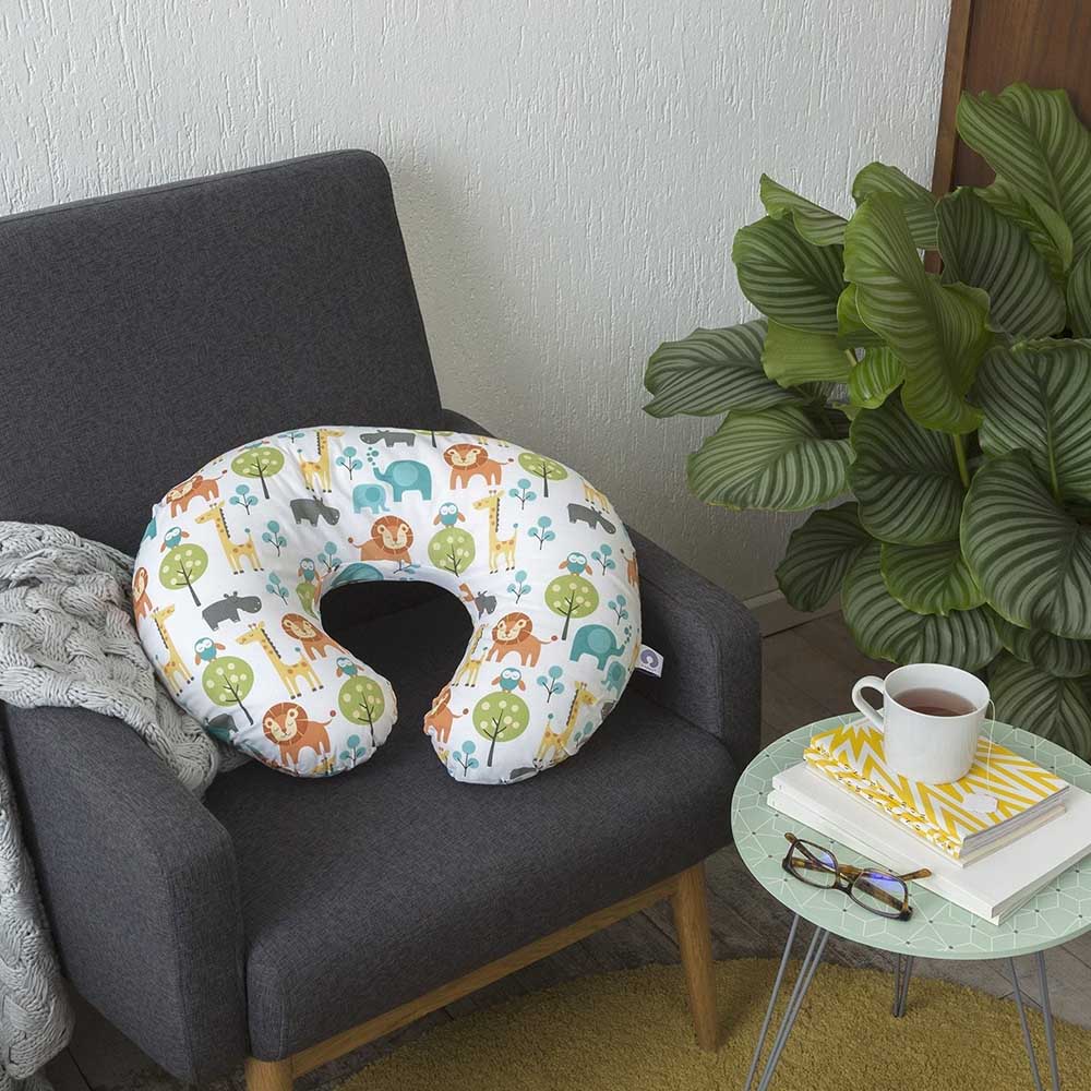 CHICCO BOPPY PILLOW WITH COTTON SLIPCOVER 0M+ PEACFUL JUNGLE