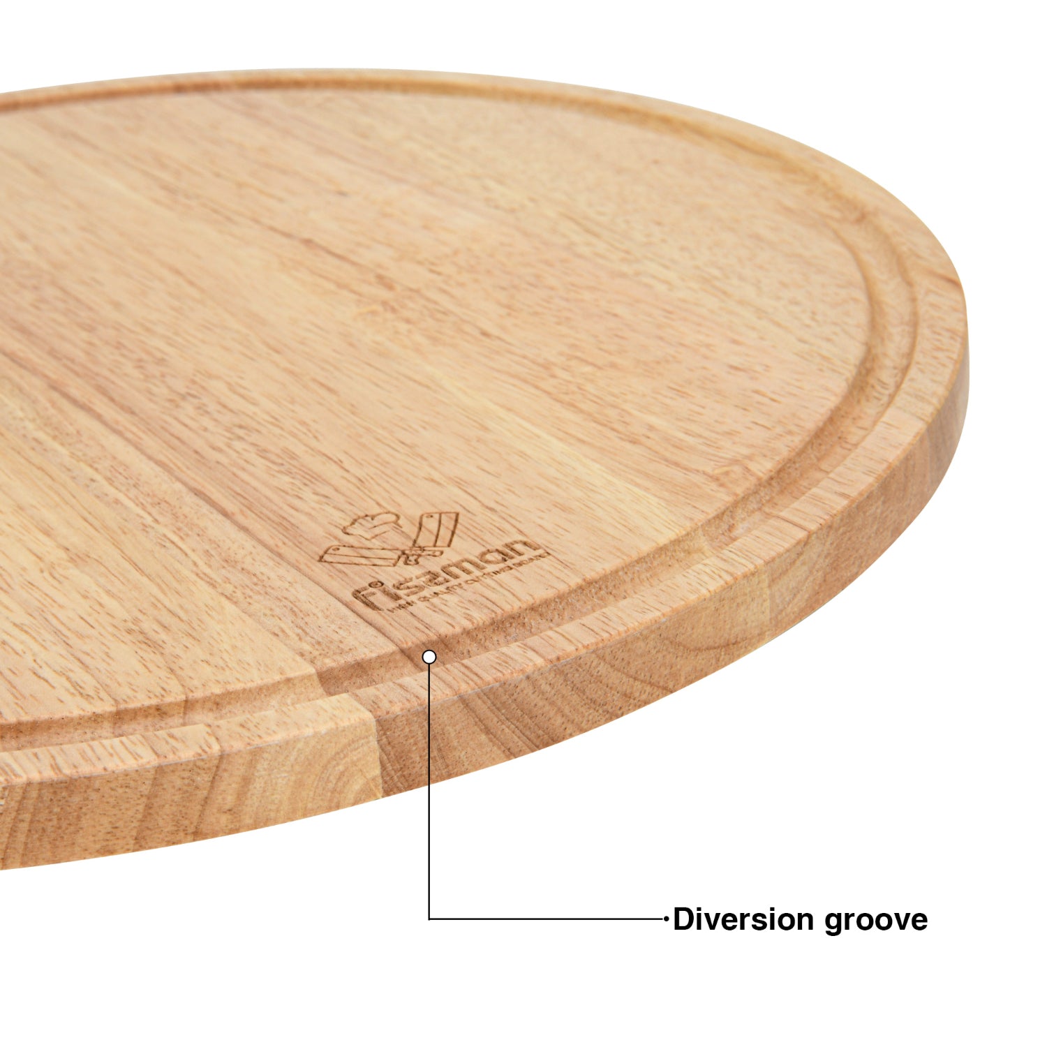 Fissman Cutting Board Rubber Round 35cm