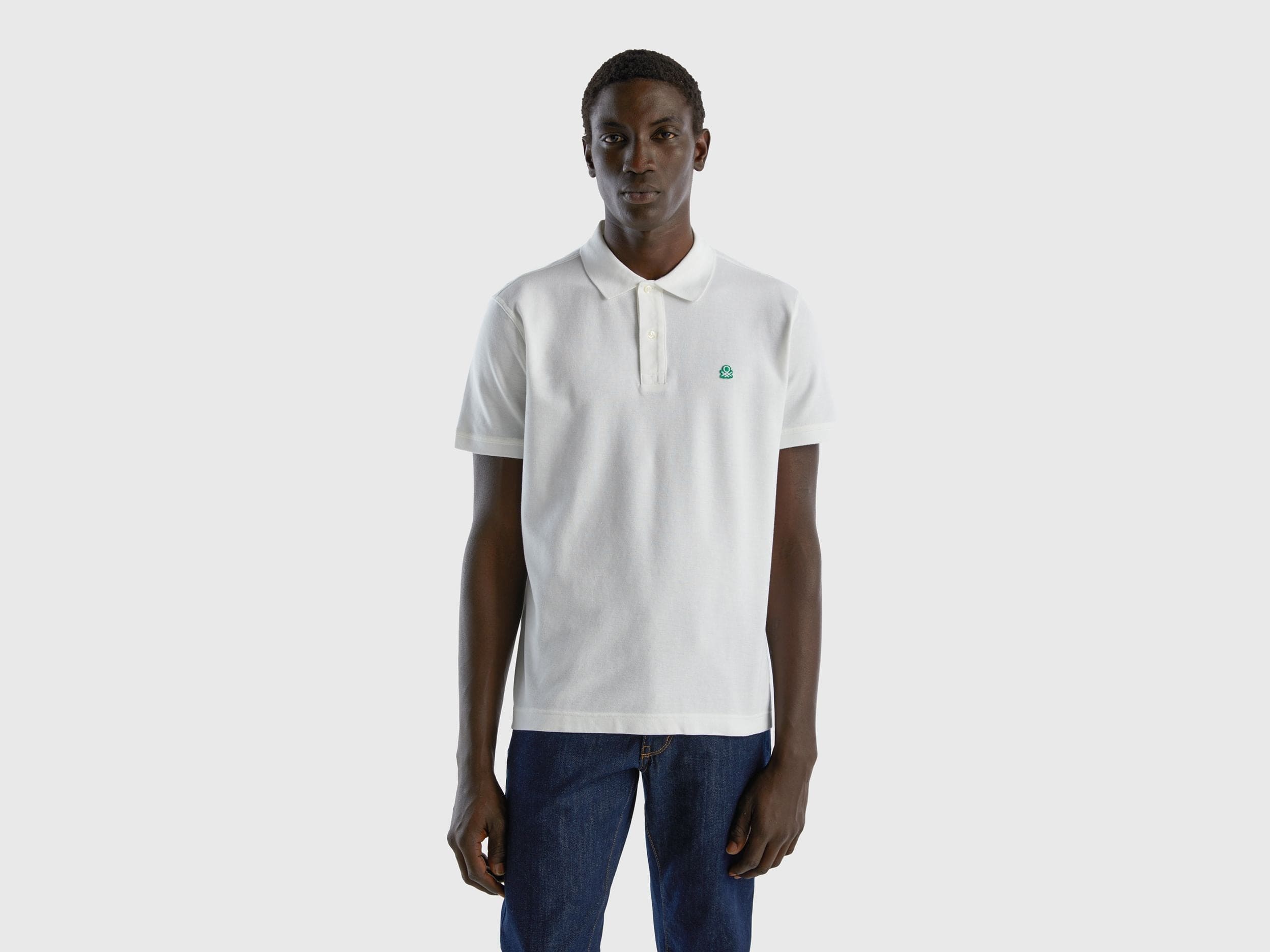 Short sleeve polo in 100% cotton