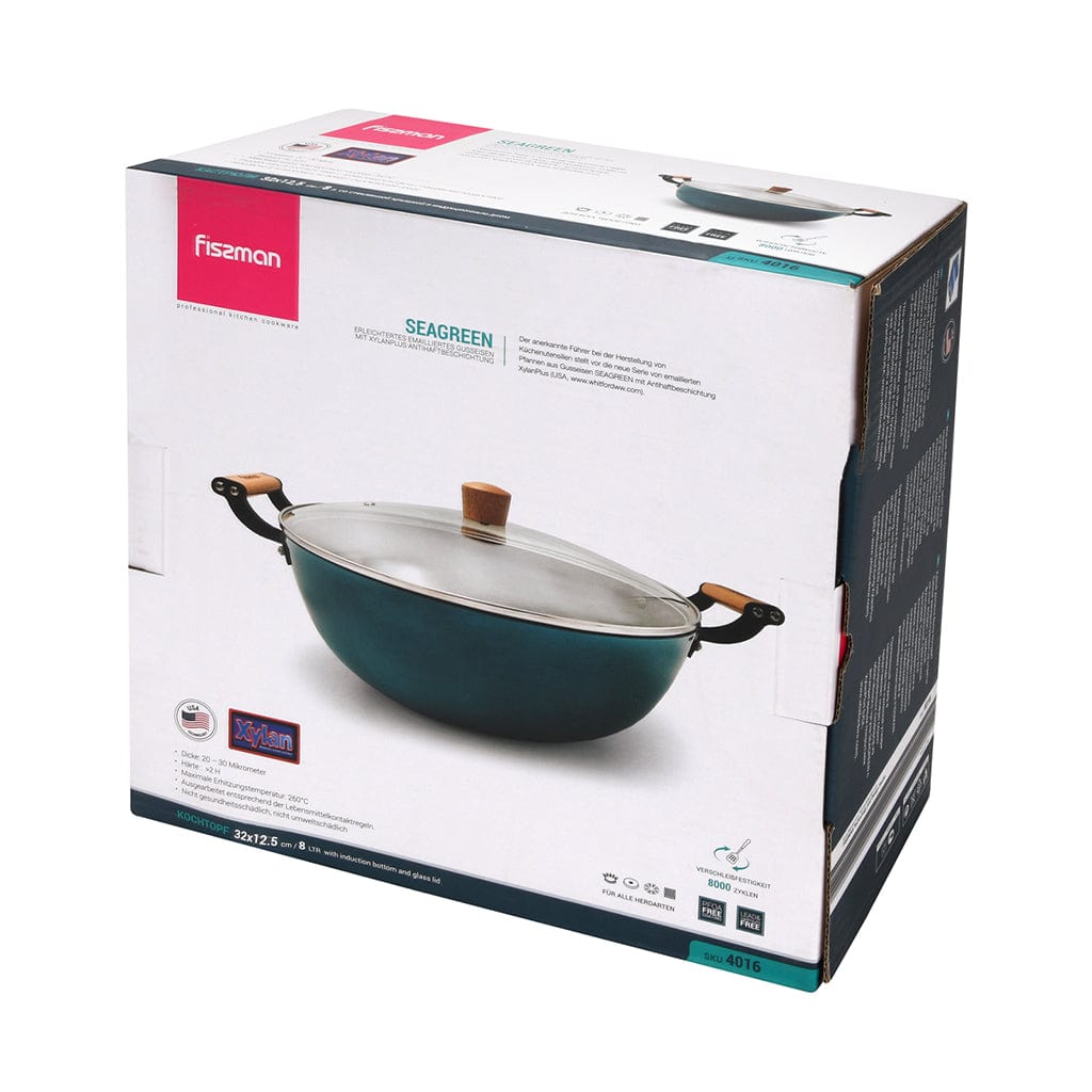 Fissman Stockpot Seagreen Cast Iron 8L