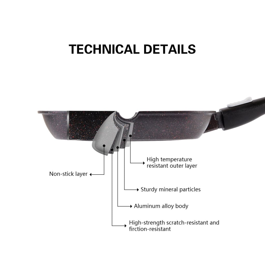 Fissman Grill Pan Rebusto Black 24cm
