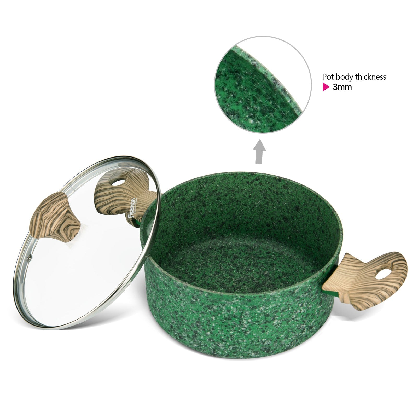 Fissman Stockpot Malachite Aluminum Green/Brown
