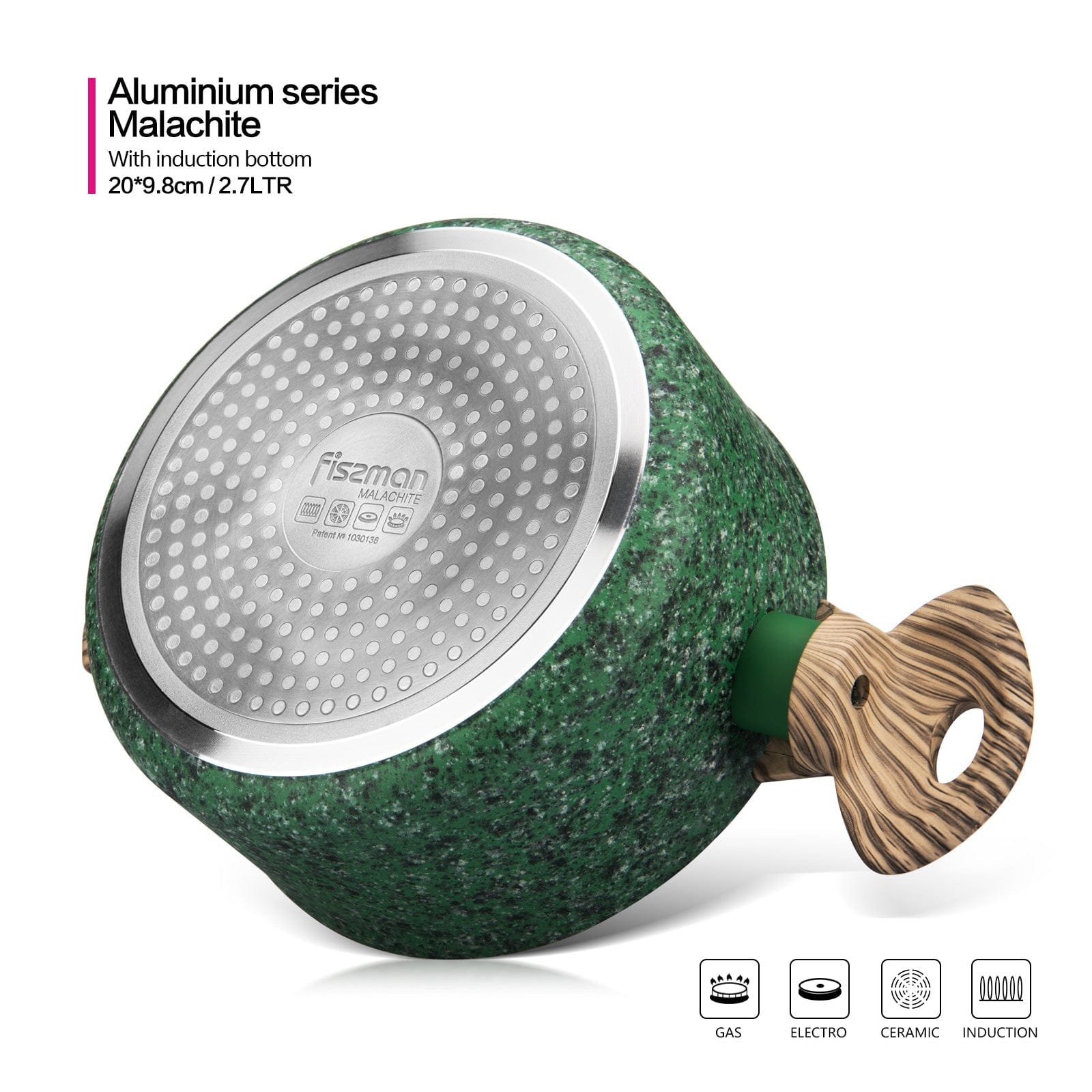 Fissman Stockpot Malachite Aluminum Green/Brown