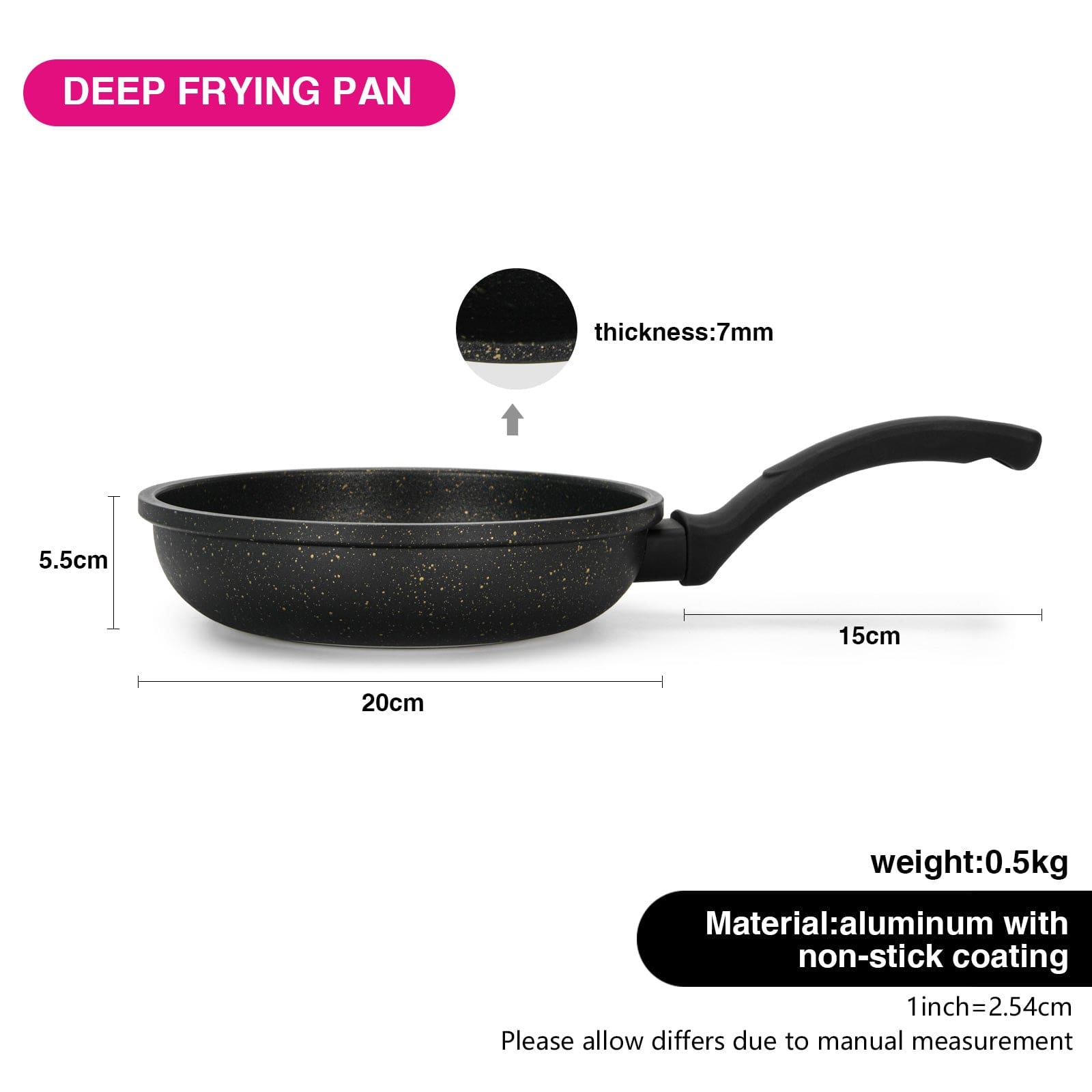 Fissman Deep Frying Pan Grace Aluminum 20cm