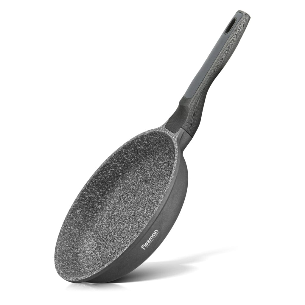 Fissman Frying Pan Prestige Series Aluminum With Non-Stick Greblon C3 Coating And Induction Bottom Grey 24x5.5cm