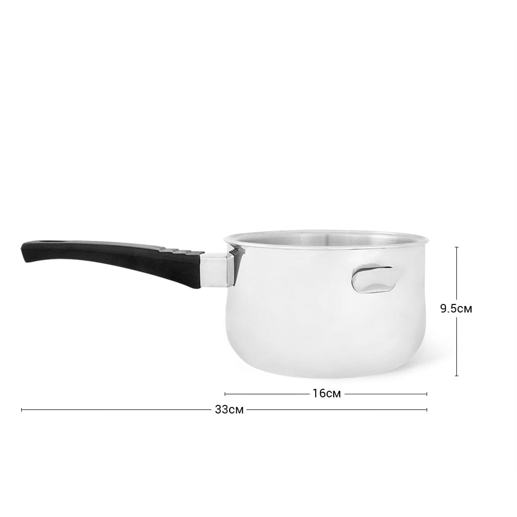 Fissman Saucepan Silver/Black 0.95L
