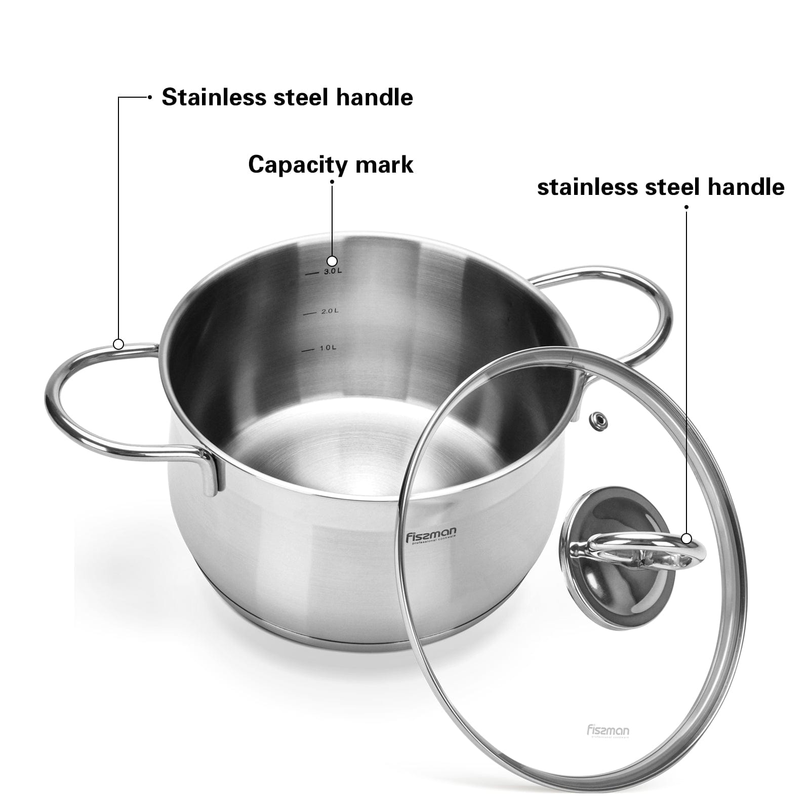 Fissman Stockpot Monica Silver 6.1L