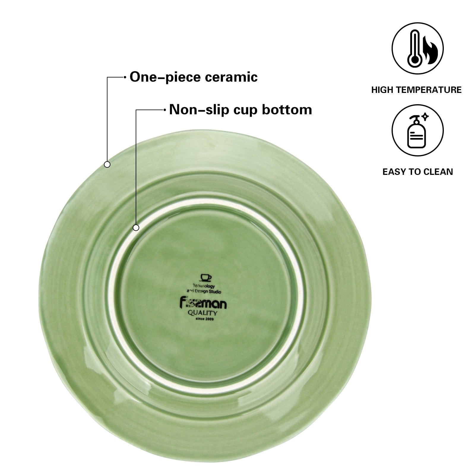 Fissman Plate Ceramic Green