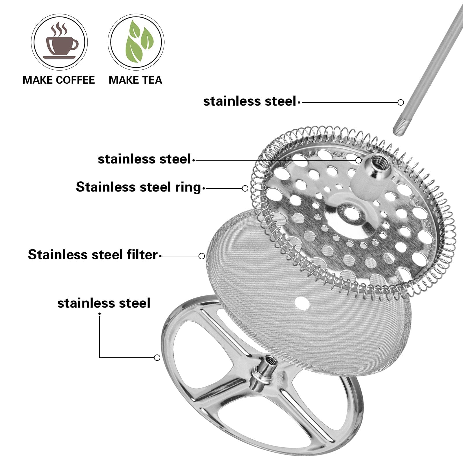 Fissman French Press Coffee Bicerin 600ml