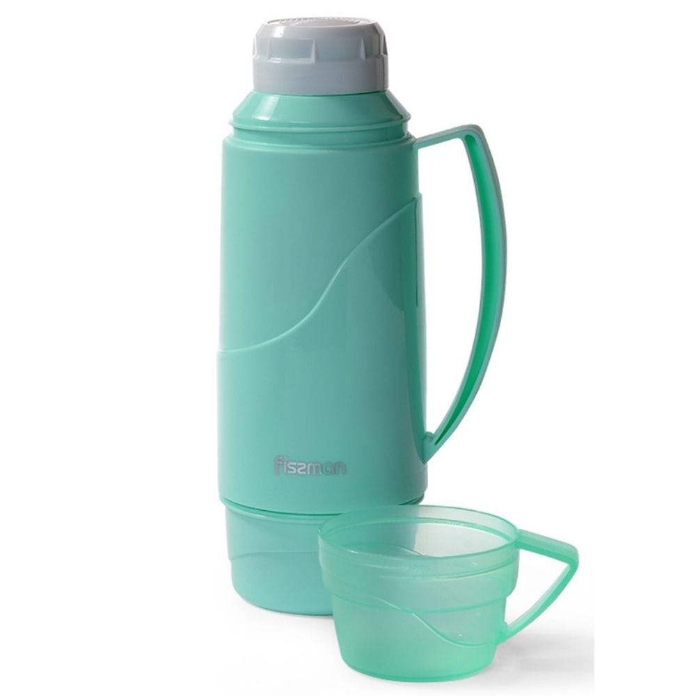 Fissman Vacuum Flask Bottle With Lid Sea Green/White 450ml