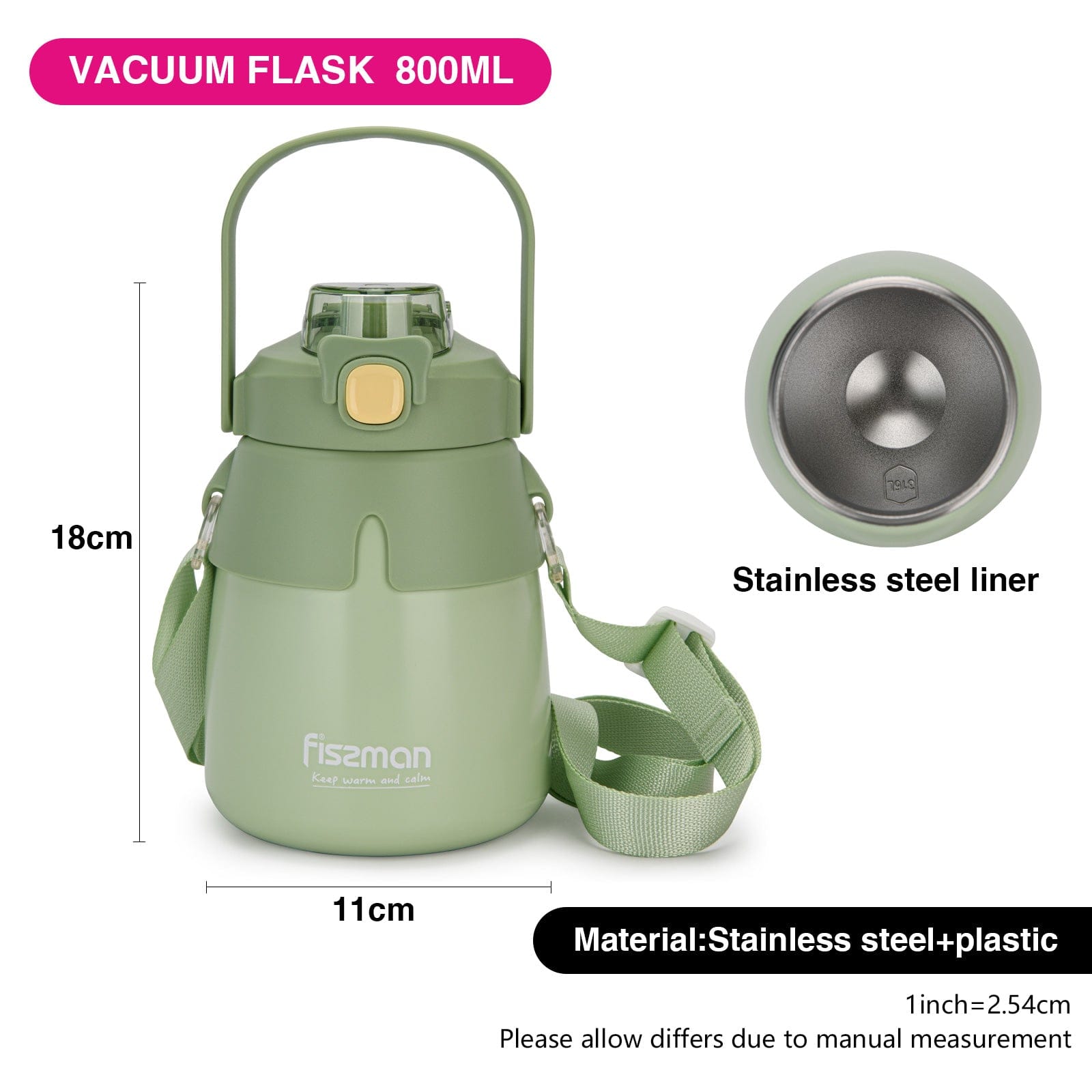 Fissman Vacuum Flask Green