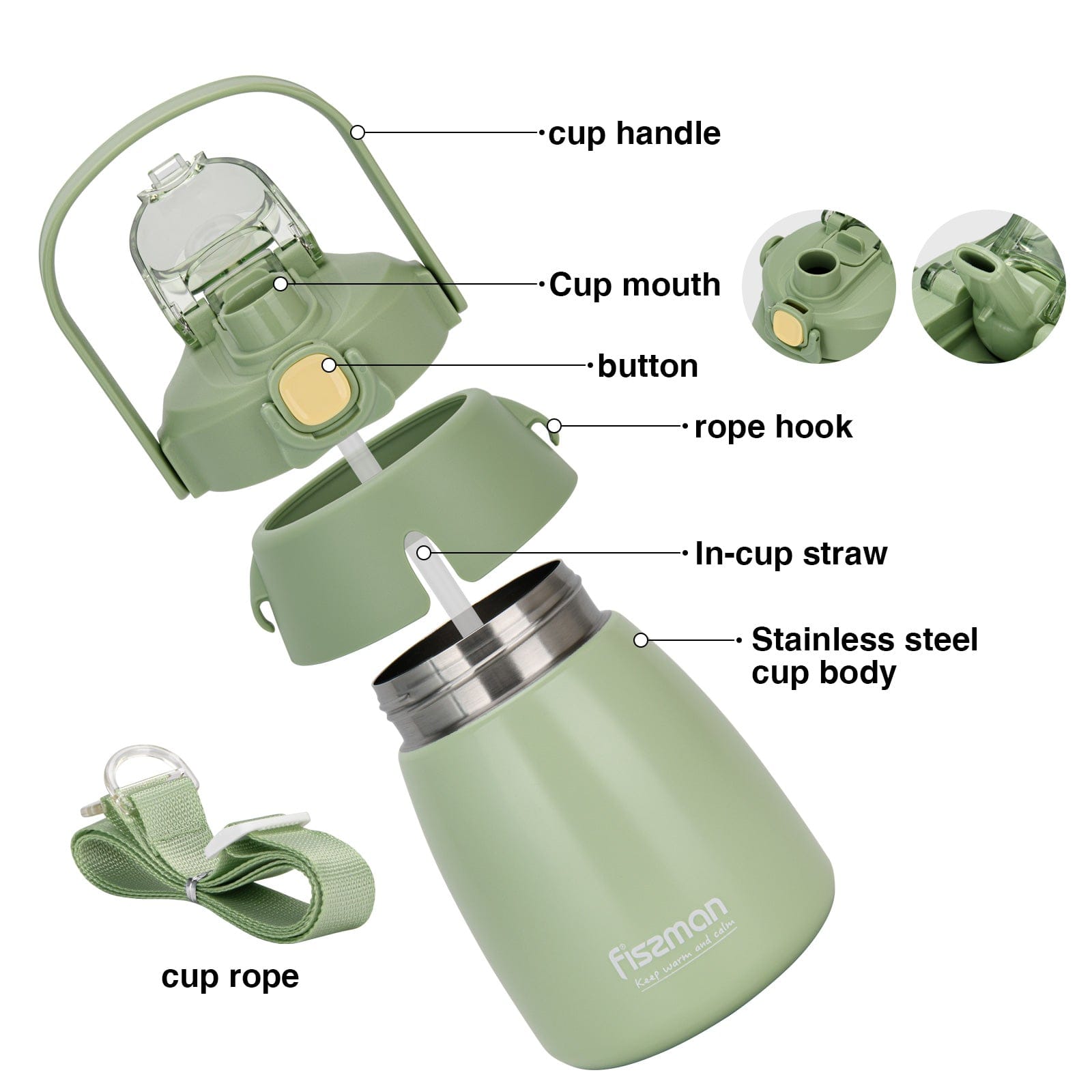 Fissman Vacuum Flask Green
