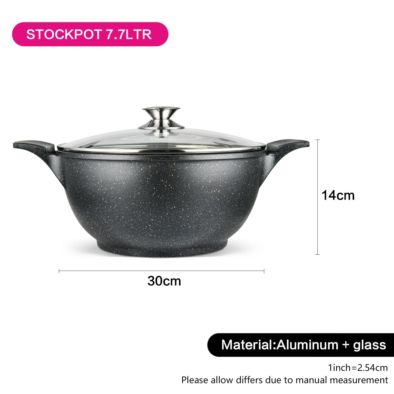 Fissman Stockpot Grande Aluminum Black 30cm