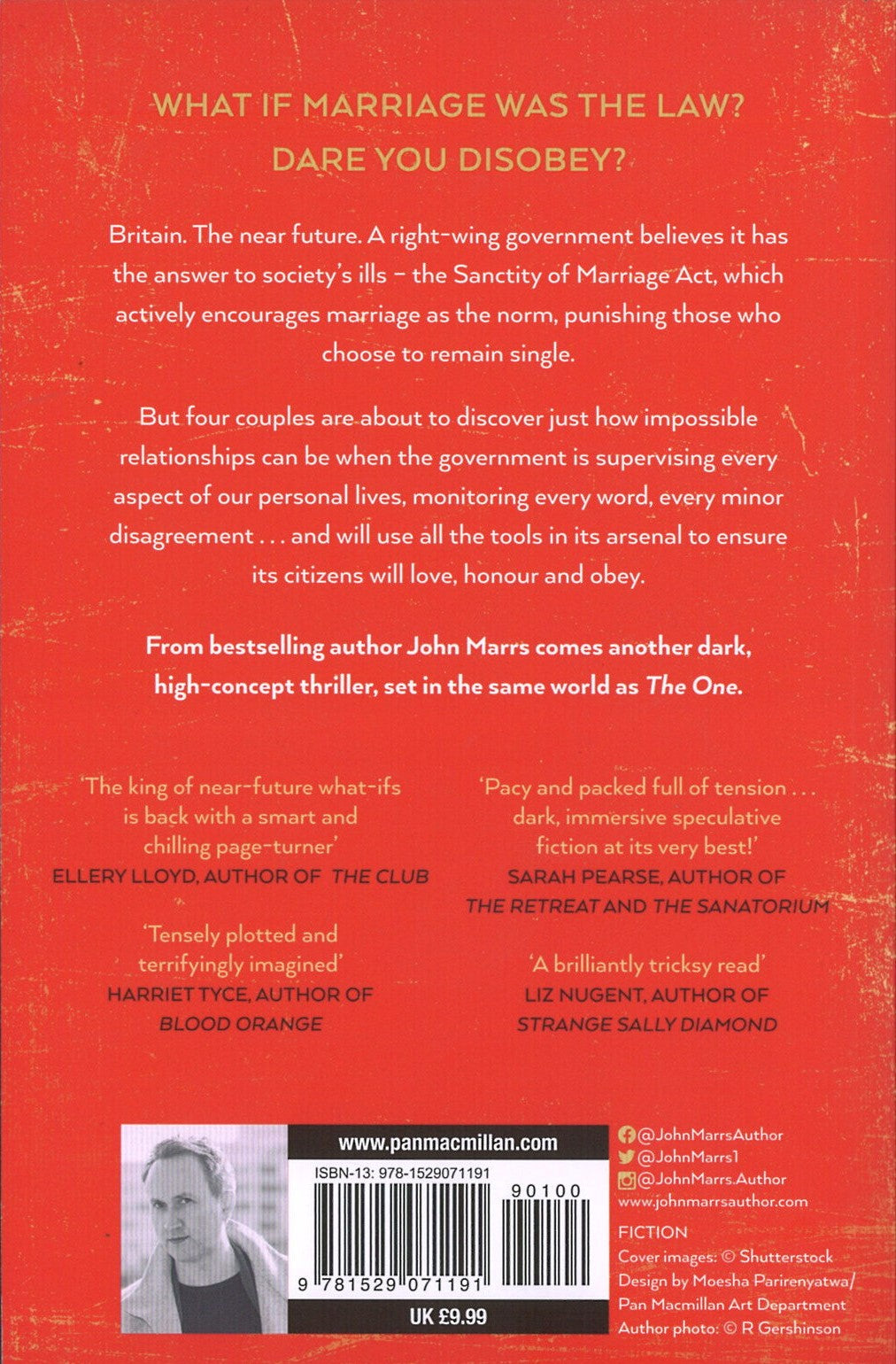 The Marriage Act : The unmissable speculative thriller from the author of The One