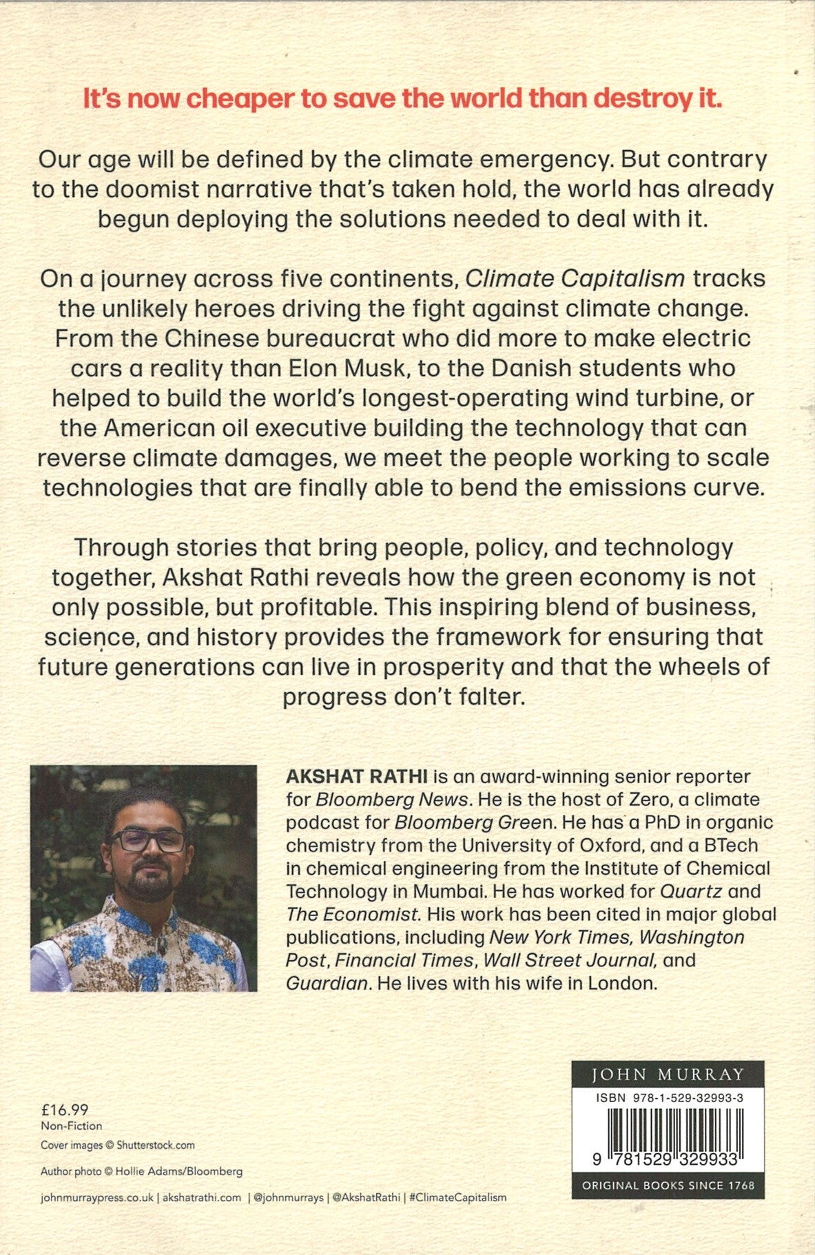 Climate Capitalism : Winning the Global Race to Zero Emissions / "An important read for anyone in need of optimism" Bill Gates