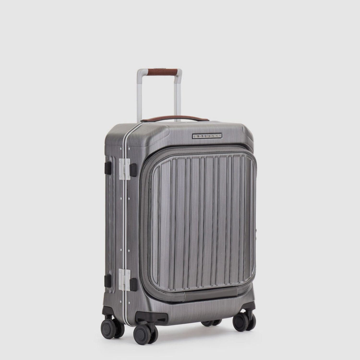 Piquadro Pqlm-Frame 55cm Fast-Check Cabin Luggage Black/Light Brown
