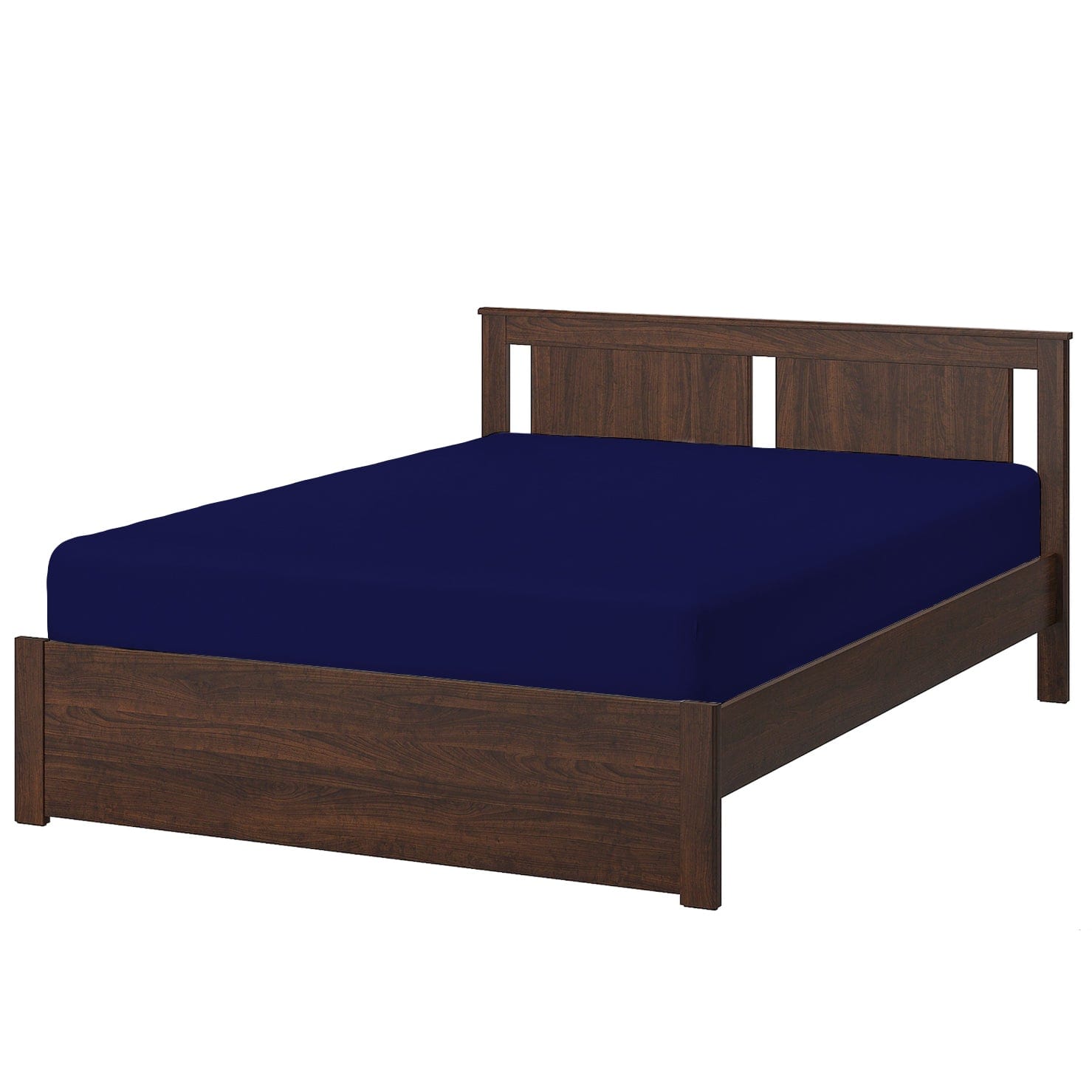 Cotton Home Fitted Sheet 1Pc Super Soft Navy Blue