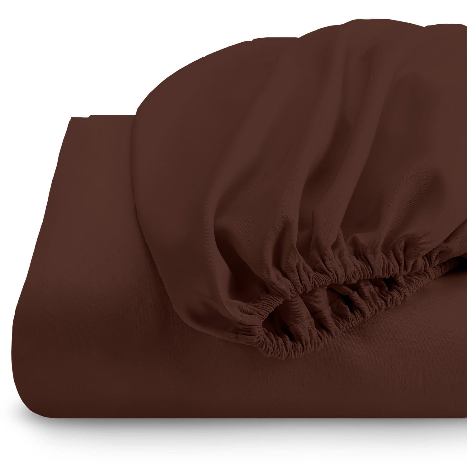 Cotton Home 1pc Fitted Sheet Super Soft Chocolate Brown