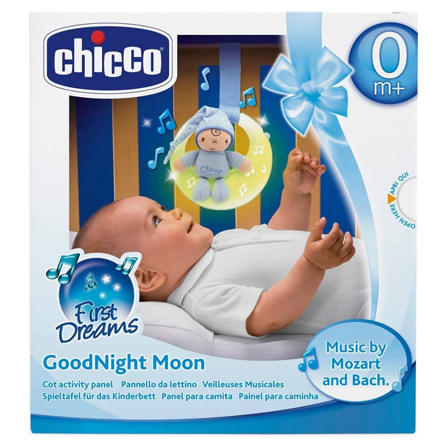 CHICCO GOODNIGHT MOON COT PANEL 0M+ BLUE