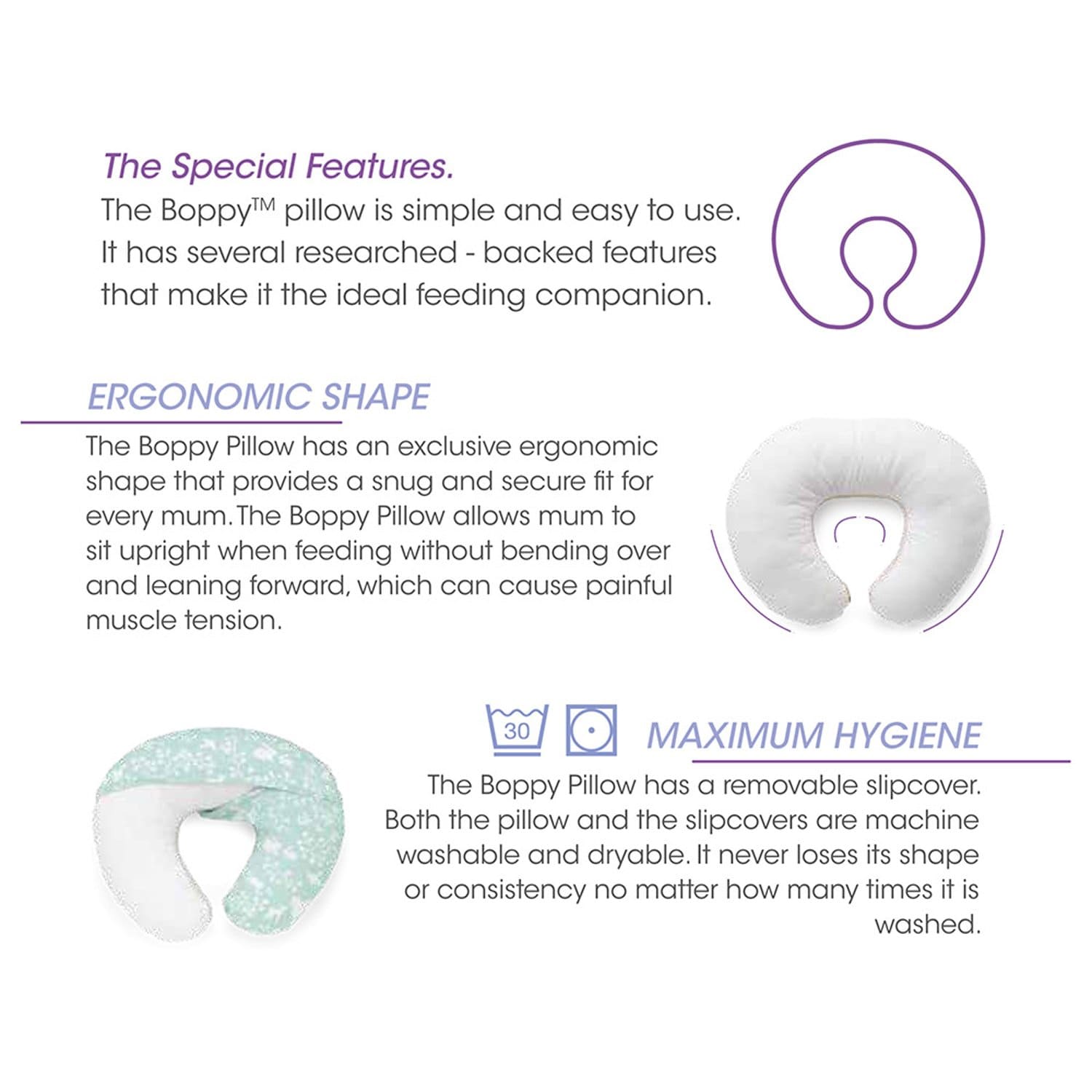 CHICCO BOPPY PILLOW WITH COTTON SLIPCOVER HELLO BABY