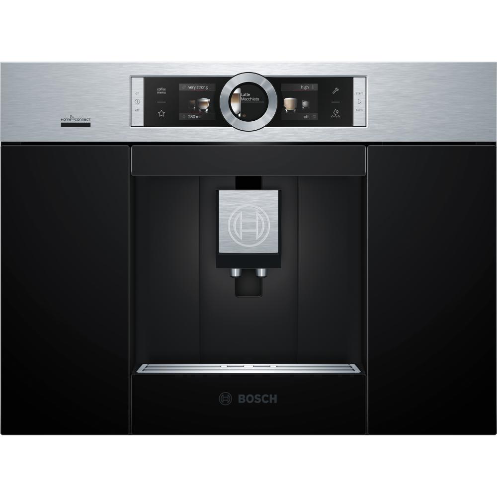 Bosch Series 8 Built-In Fully Automatic Coffee Machine 2.4L Black, CTL636ES6 Stainless steel coffee maker - coffee makers, Black, Stainless steel, TFT) 1 Year Manufacturer Warranty