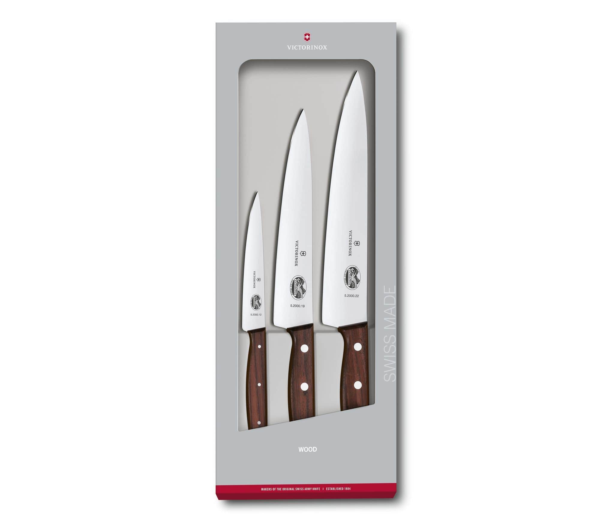 VICTORINOX ROSEWOOD CARVING 3PC SET - 5.1050.3G