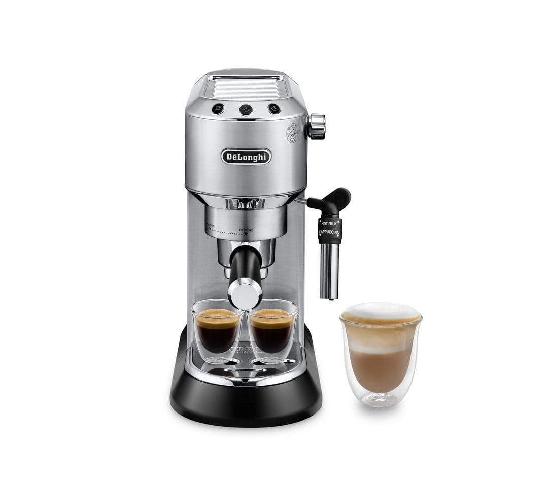 De'Longhi Dedica Pump Espresso Manual Coffee Machine | Cappuccino, Latte Macchiato With Milk Frother | Thermo Block Heating System For Accurate Temperature | Easy To Clean | EC685.M (Metal) (UAE ESMA Certified)