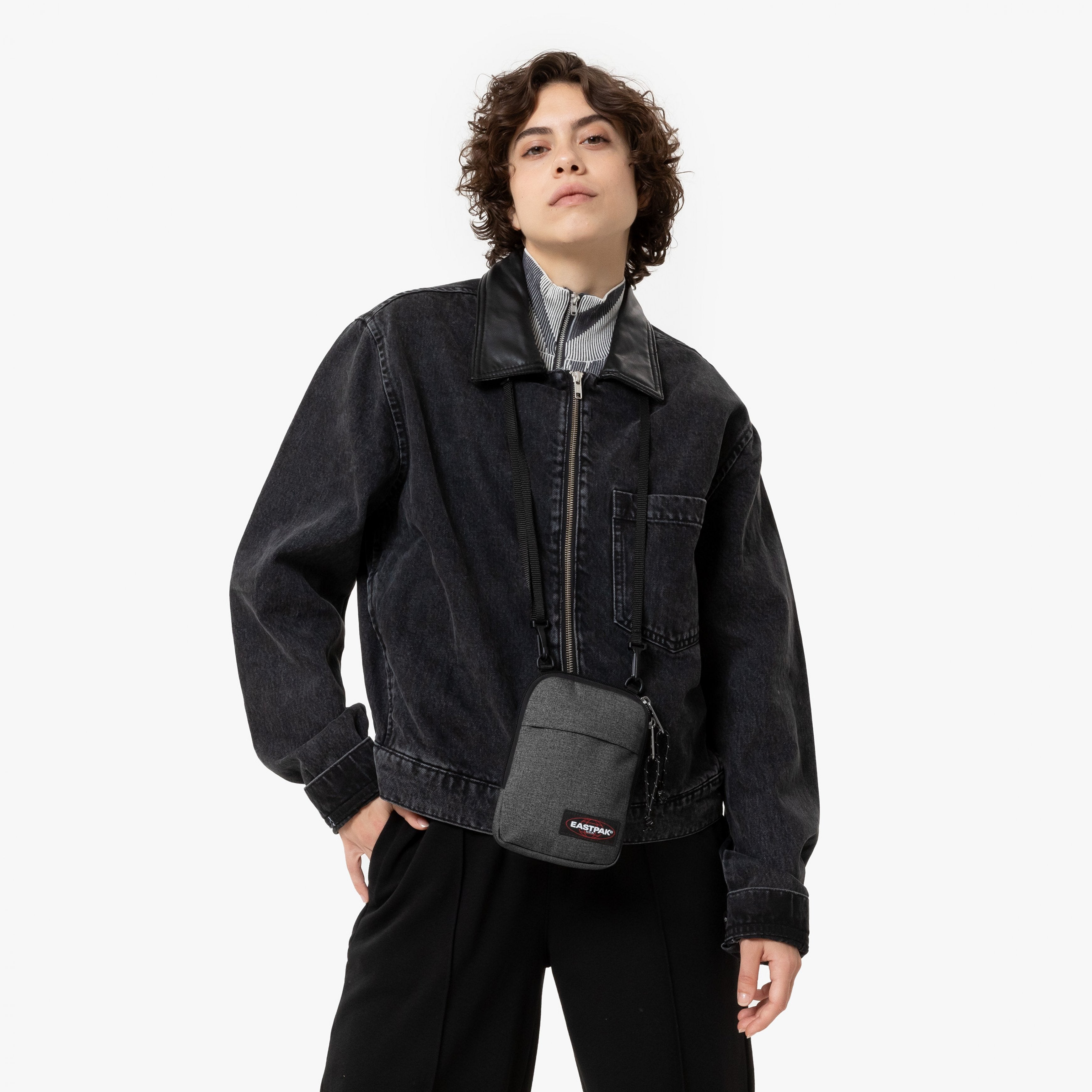 Eastpak Buddy Black Denim Small Crossbody Bag
