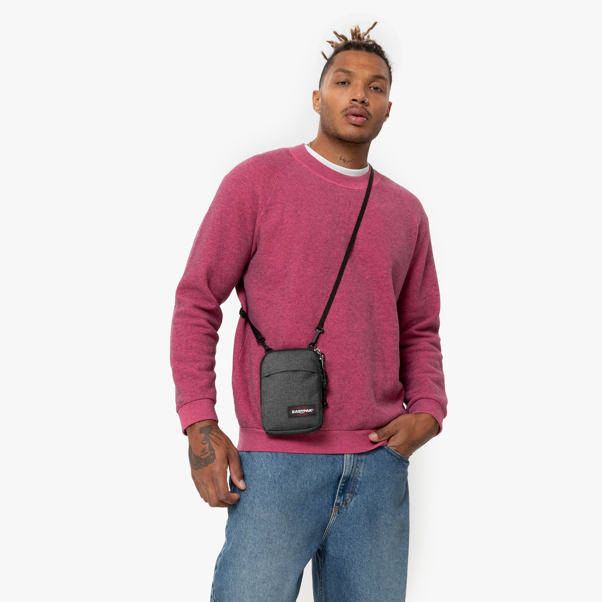 Eastpak Buddy Black Denim Small Crossbody Bag