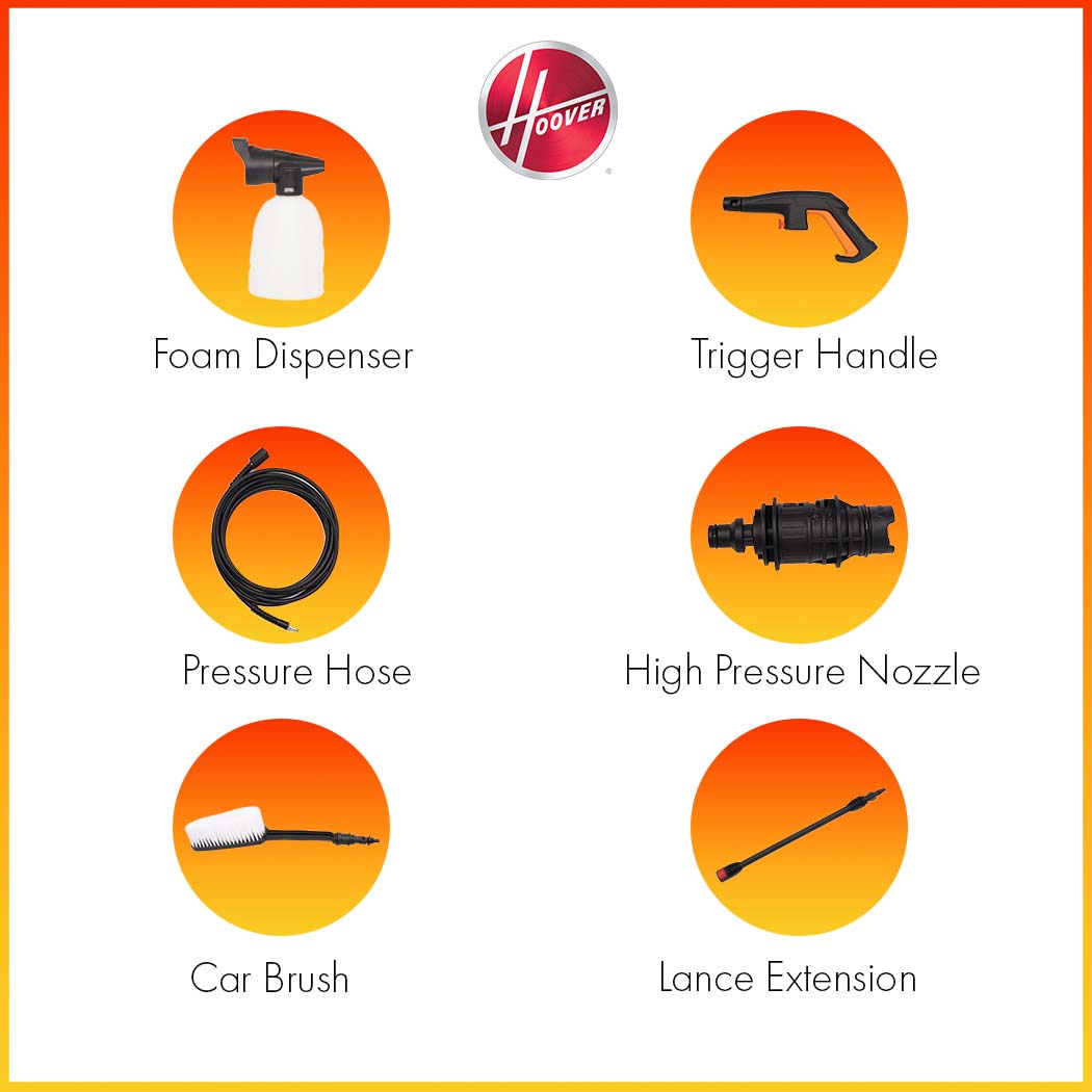 Hoover 120-Bar Electric Pressure Washer with Accessories