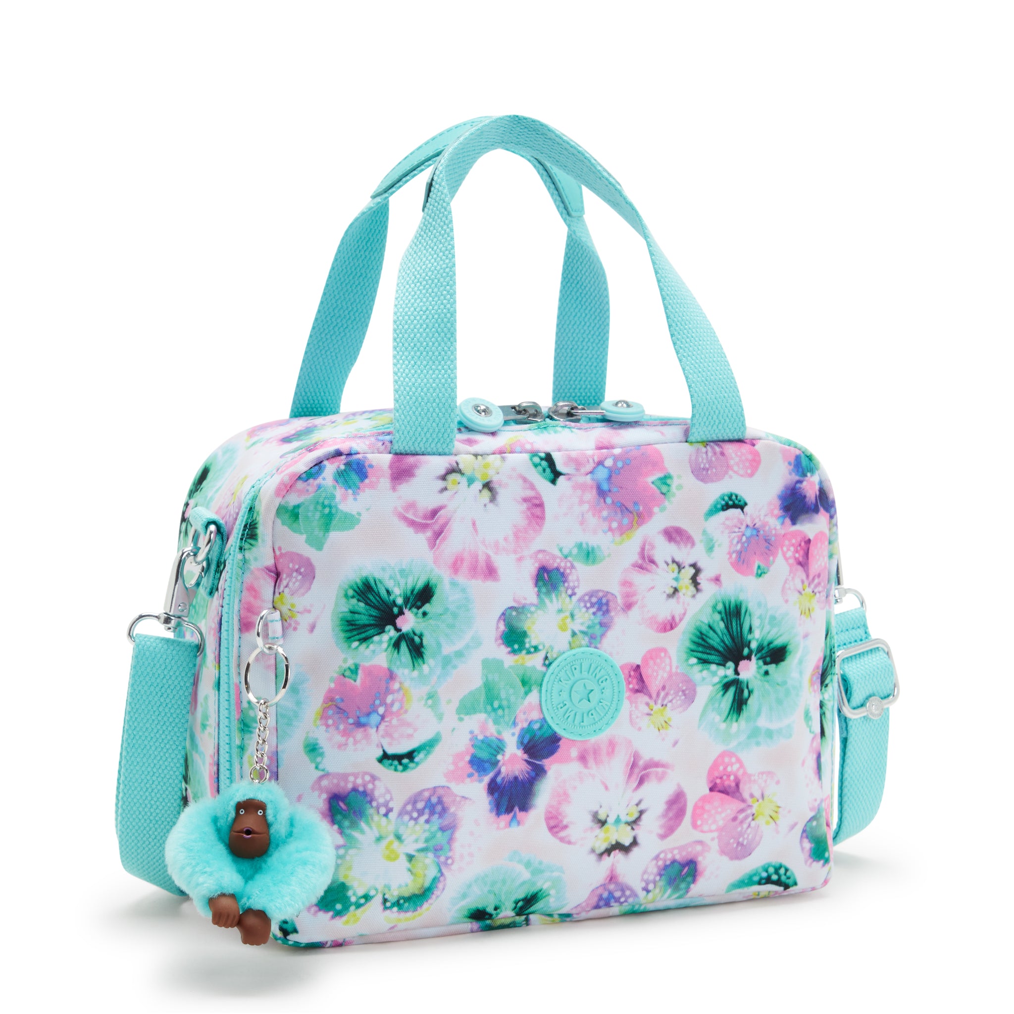 Kipling Miyo Aqua Blossom Trolley Sleeve Lunch Bag C2I2989-7EC