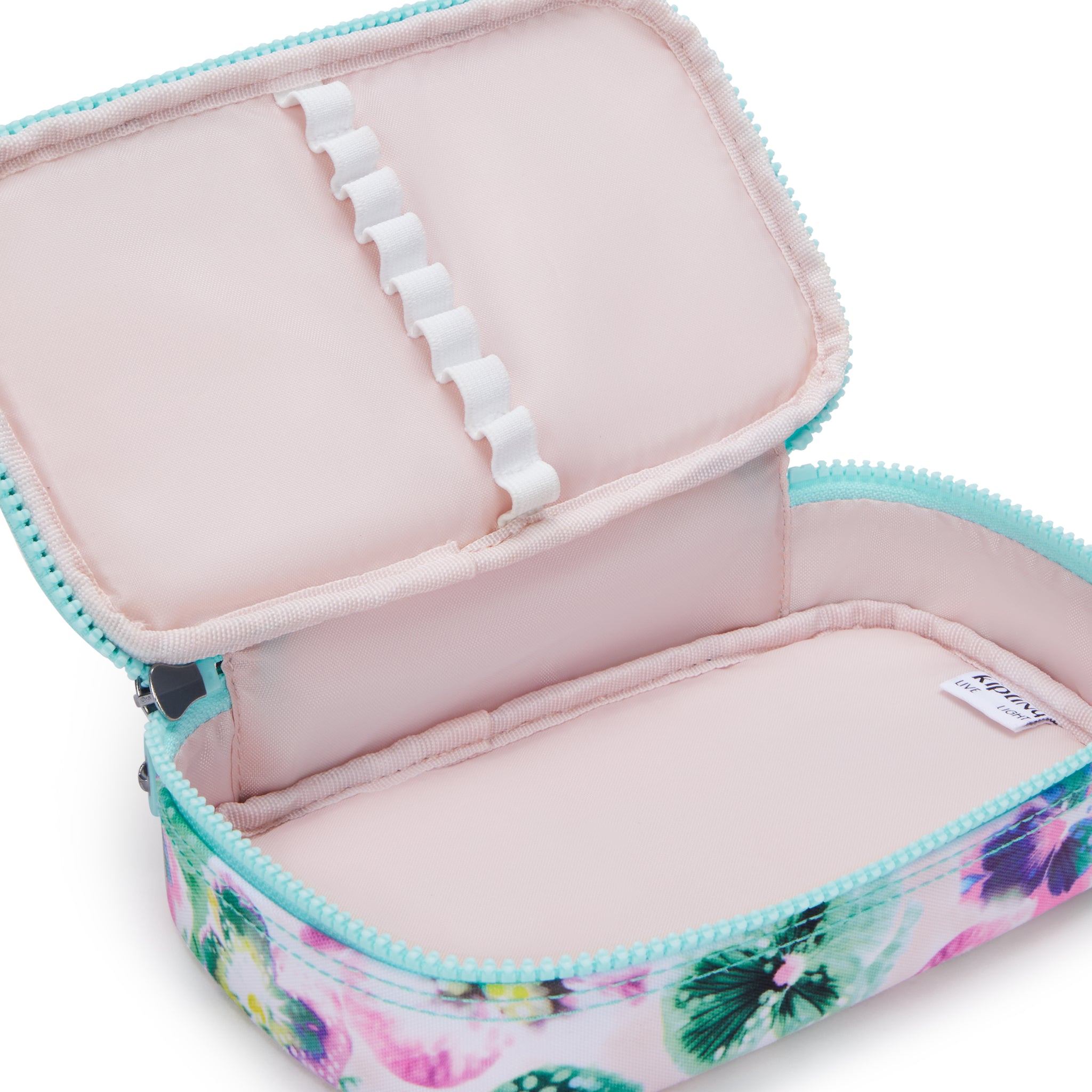 Kipling 50 Pens Aqua Blossom Pen Case C2I3707-7EC