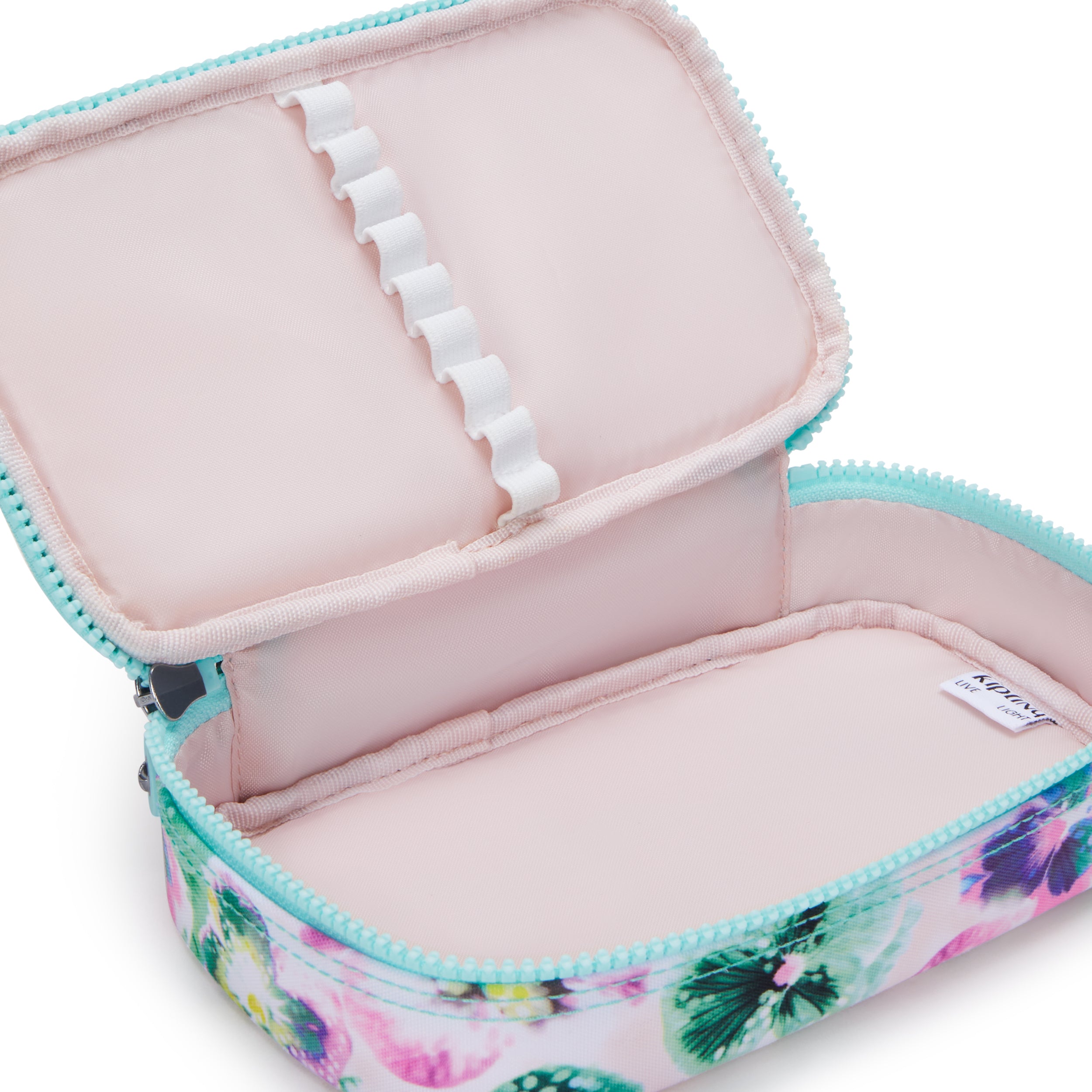 Kipling 50 Pens Aqua Blossom Pen Case C2I3707-7EC