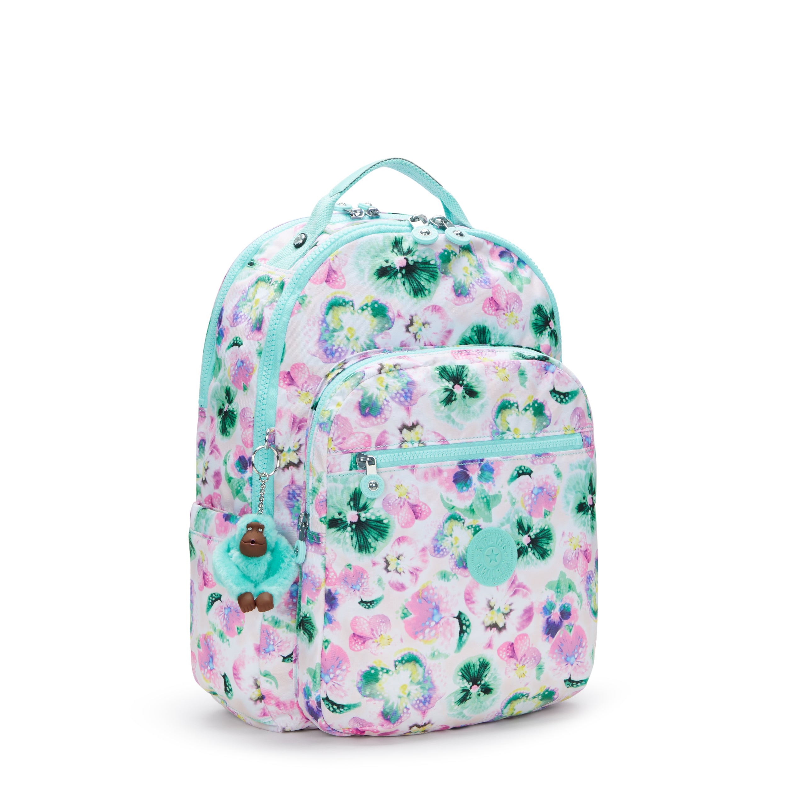 Kipling Seoul Lap Aqua Blossom Backpack C2I5816-7EC