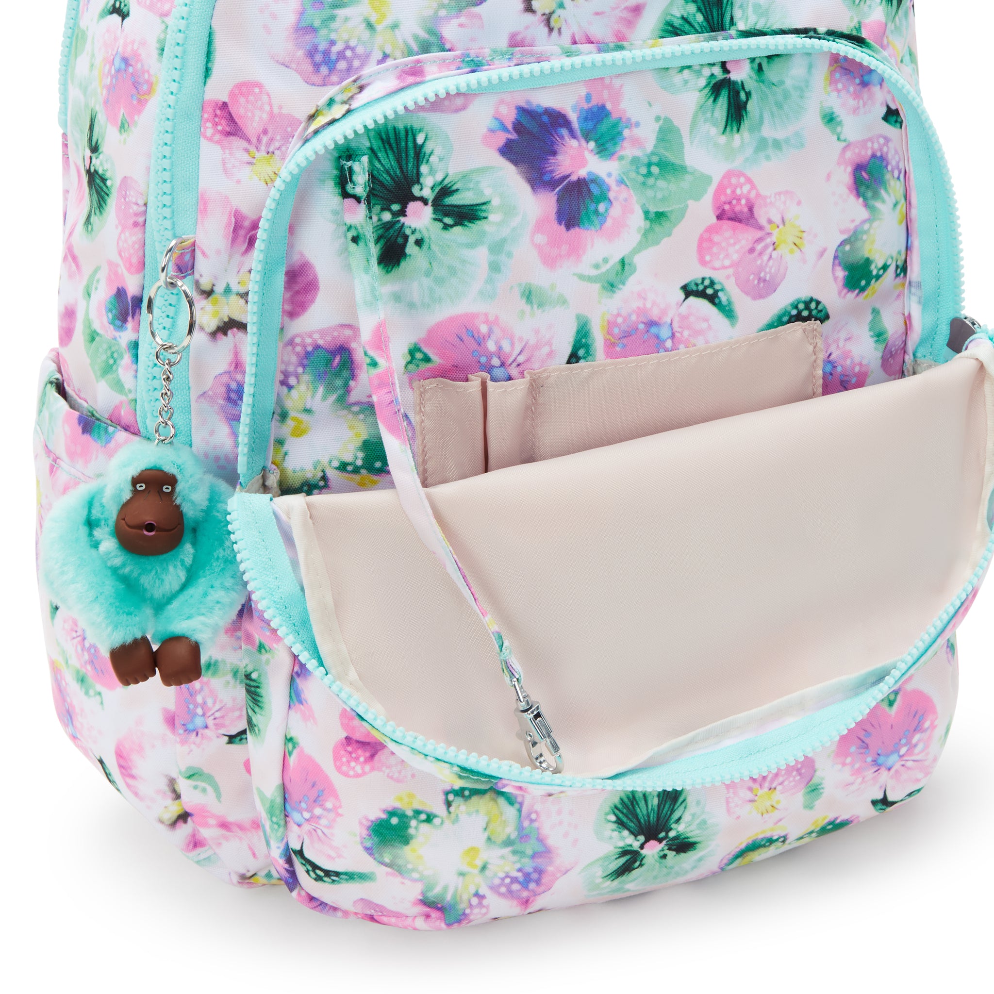 Kipling Seoul Lap Aqua Blossom Backpack C2I5816-7EC