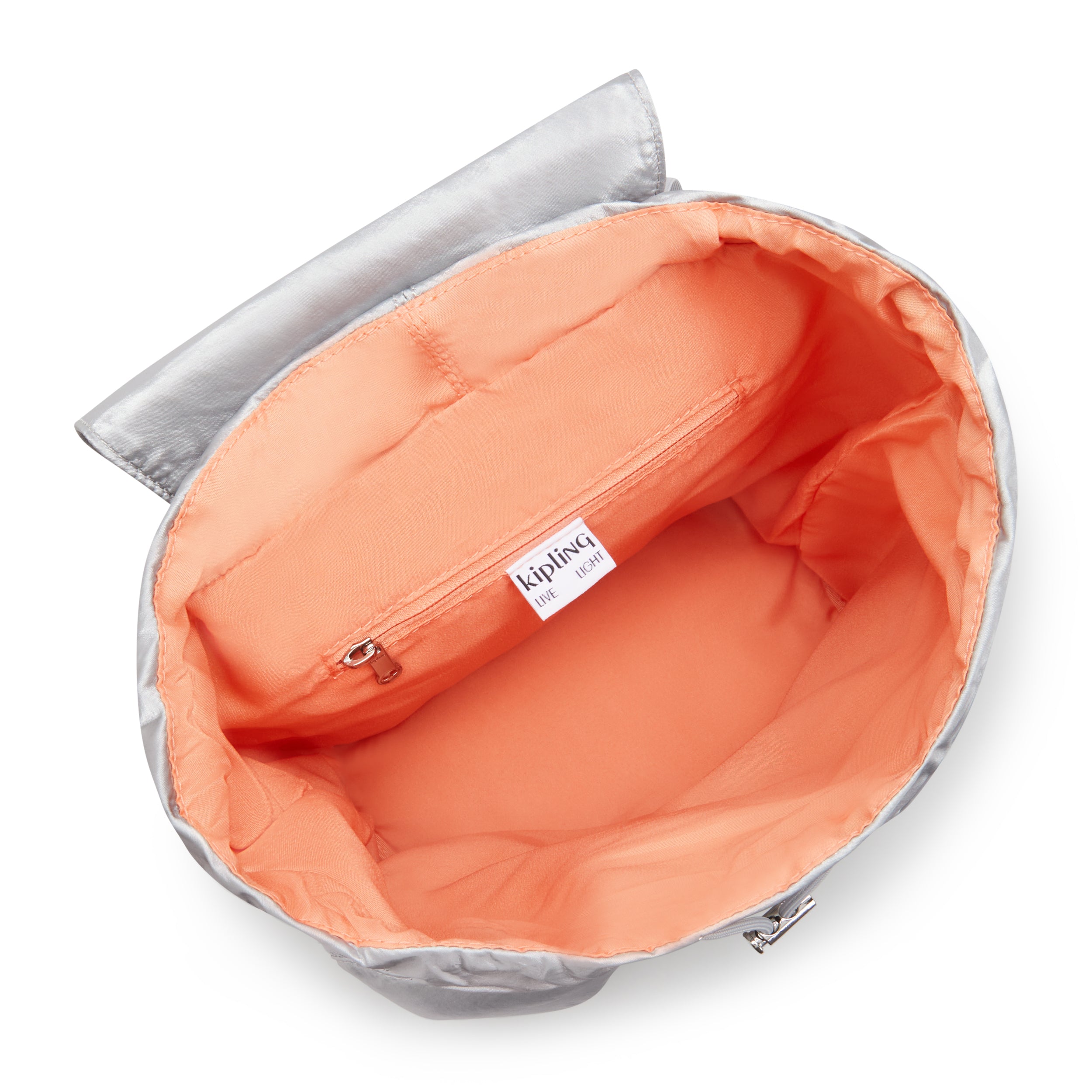 Kipling Anto S Silver Glam Drawstring Backpack C2I7751-K2E
