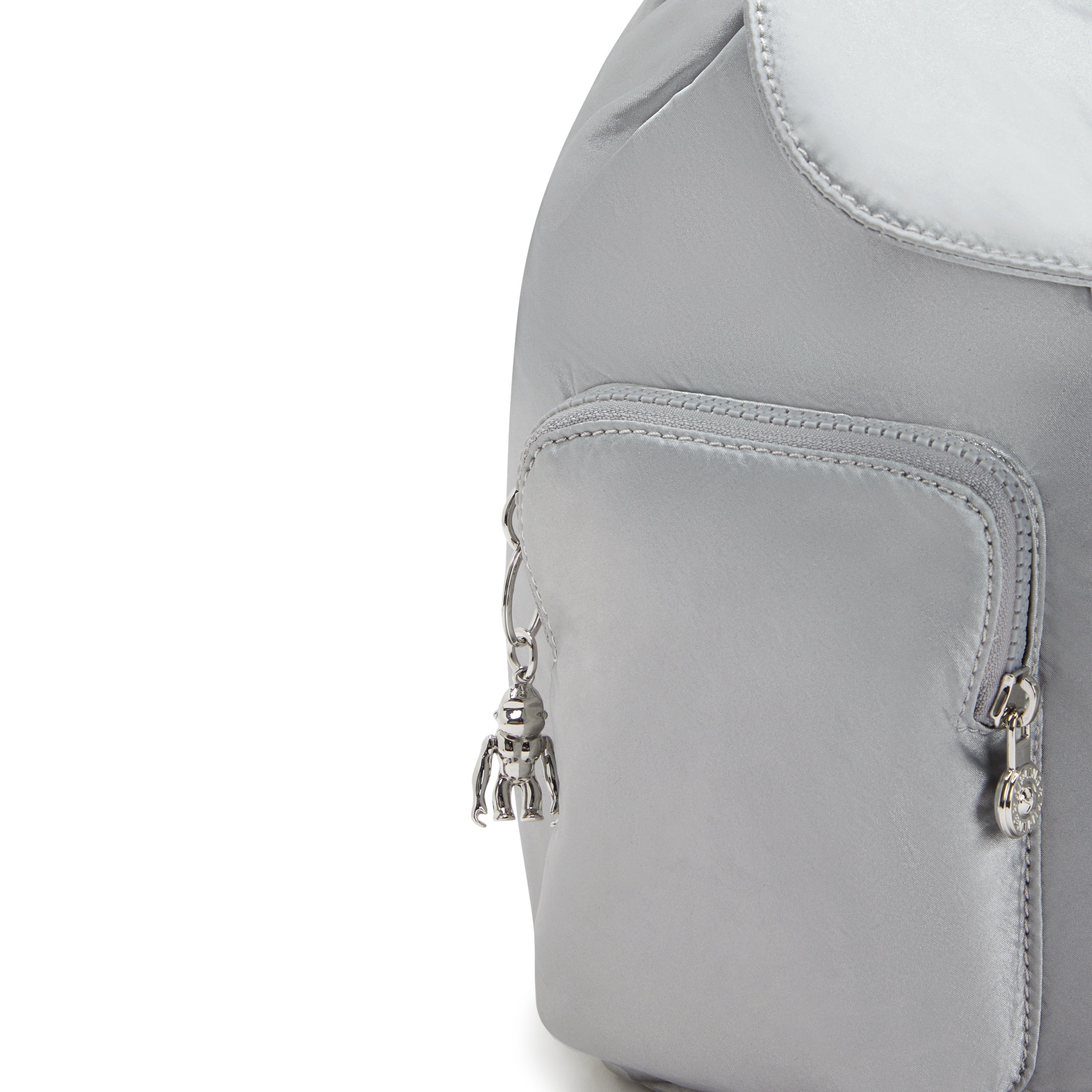 Kipling Anto S Silver Glam Drawstring Backpack C2I7751-K2E