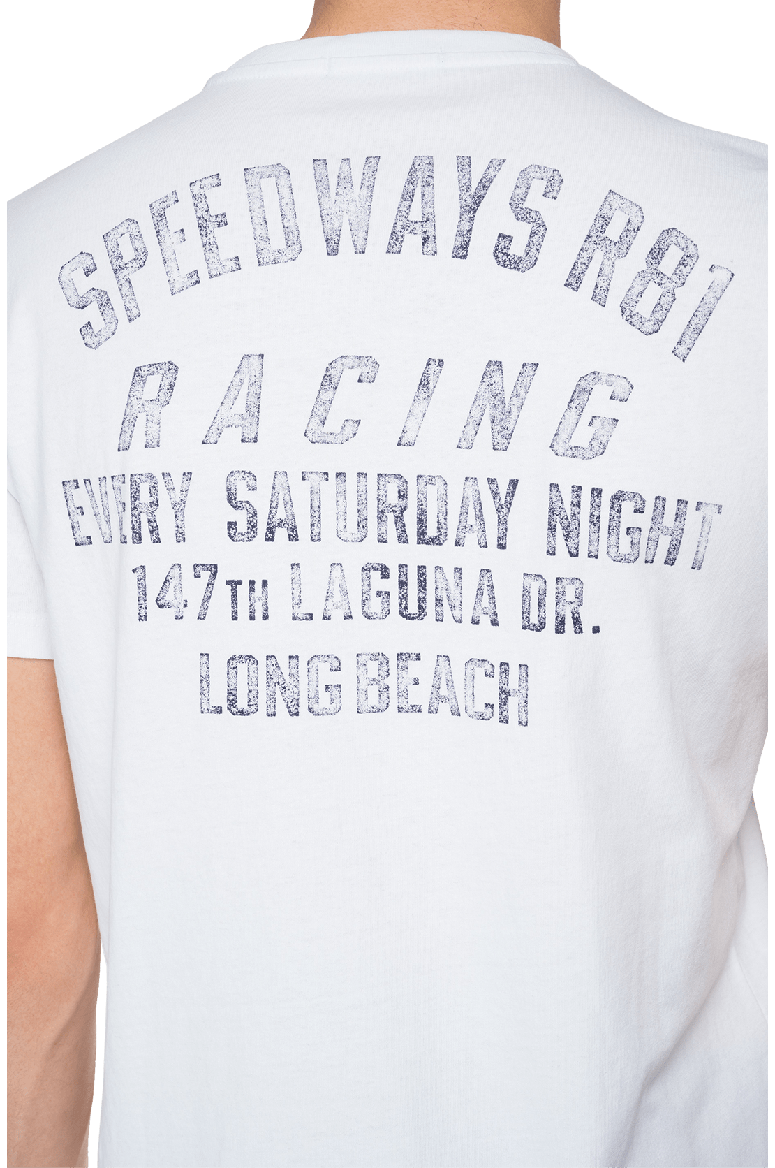 Crewneck Replay T-Shirt With Abrasions