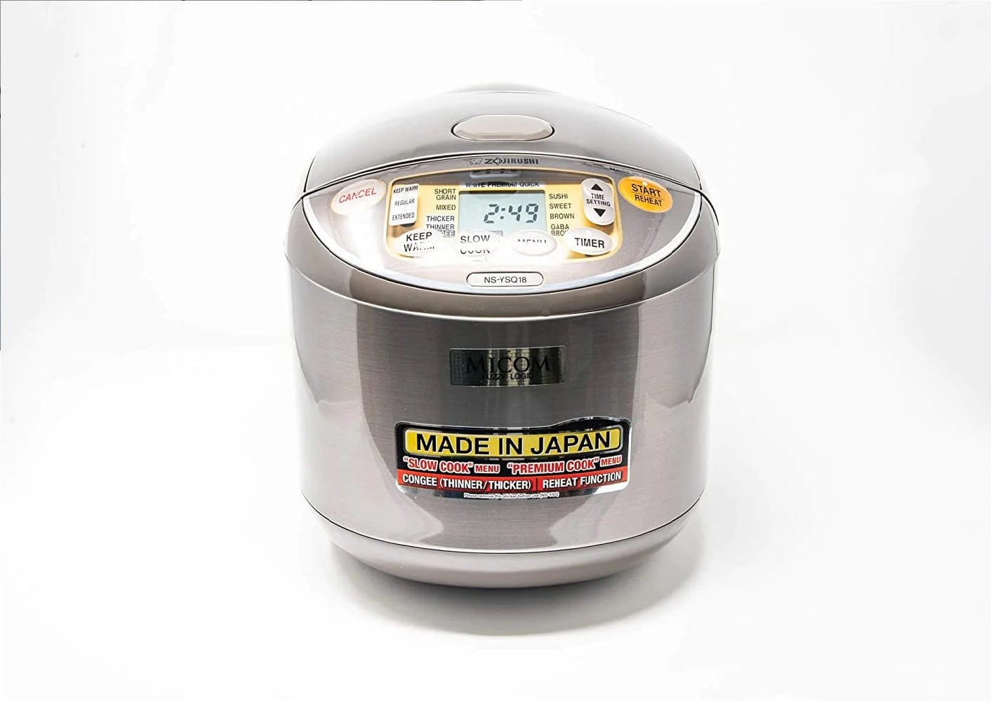 Zojirushi 1.8L - Stainless Brown Electronic Rice Cooker/ Warmer