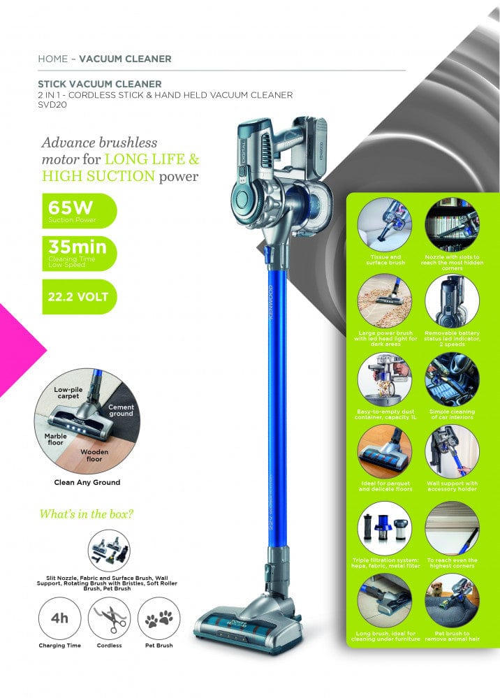 Kenwood 2-in-1 Cordless Vacuum Cleaner